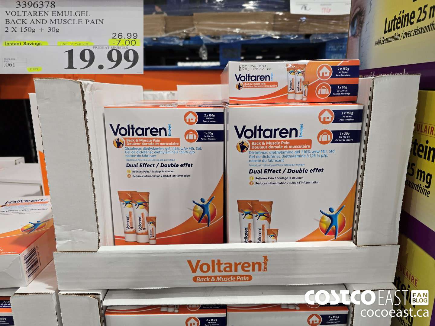 3396378 VOLTAREN EMUGEL BACK AND MUSCLE PAIN 2 X 150G + 30G ($7.00 INSTANT SAVINGS EXPIRES ON 2025-01-19) $19.99