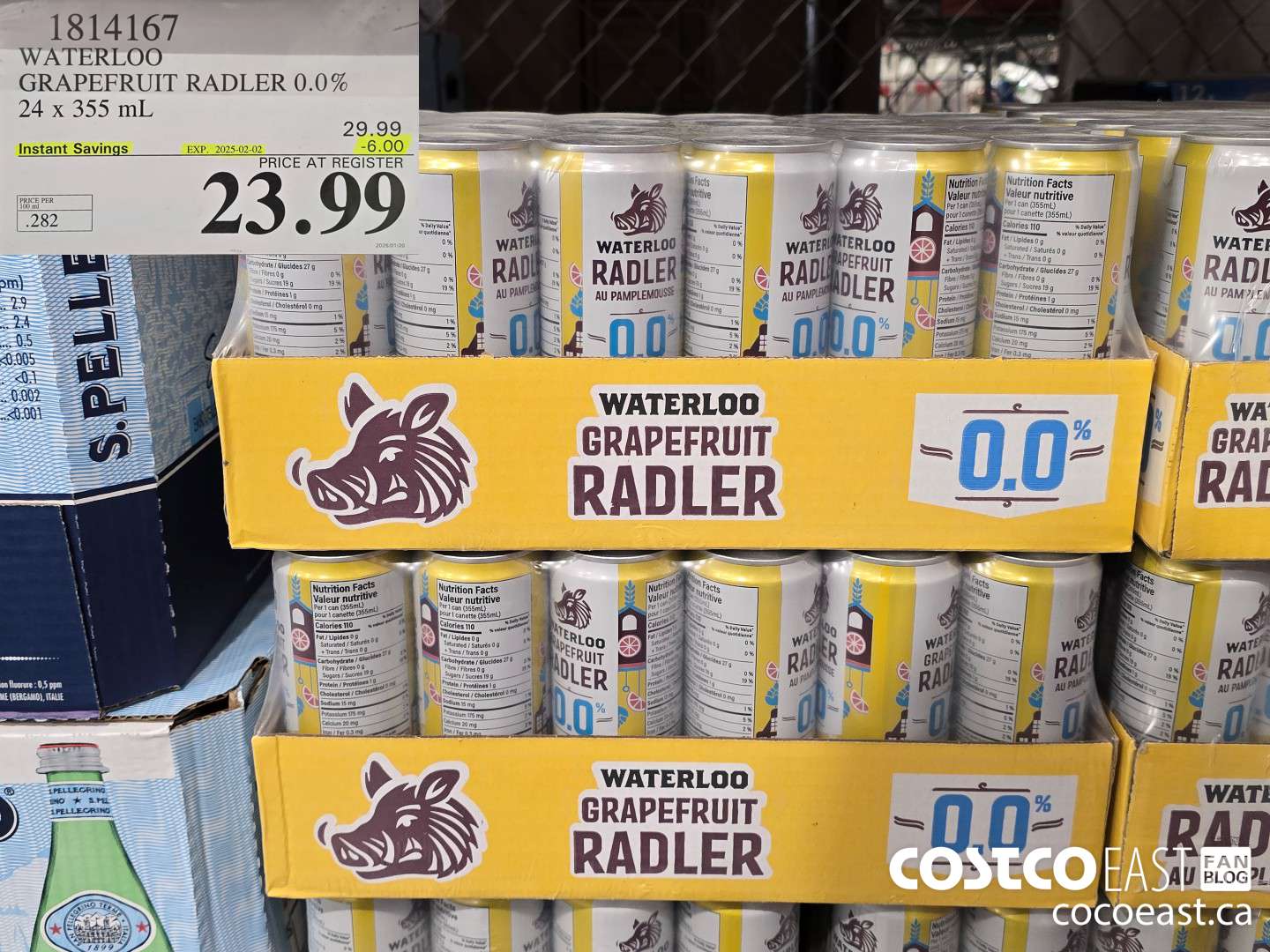 1814167 WATERLOO GRAPEFRUIT RADLER 0.0% 24 X 355 ML ($6.00 INSTANT SAVINGS EXPIRES ON 2025-02-02) $23.99