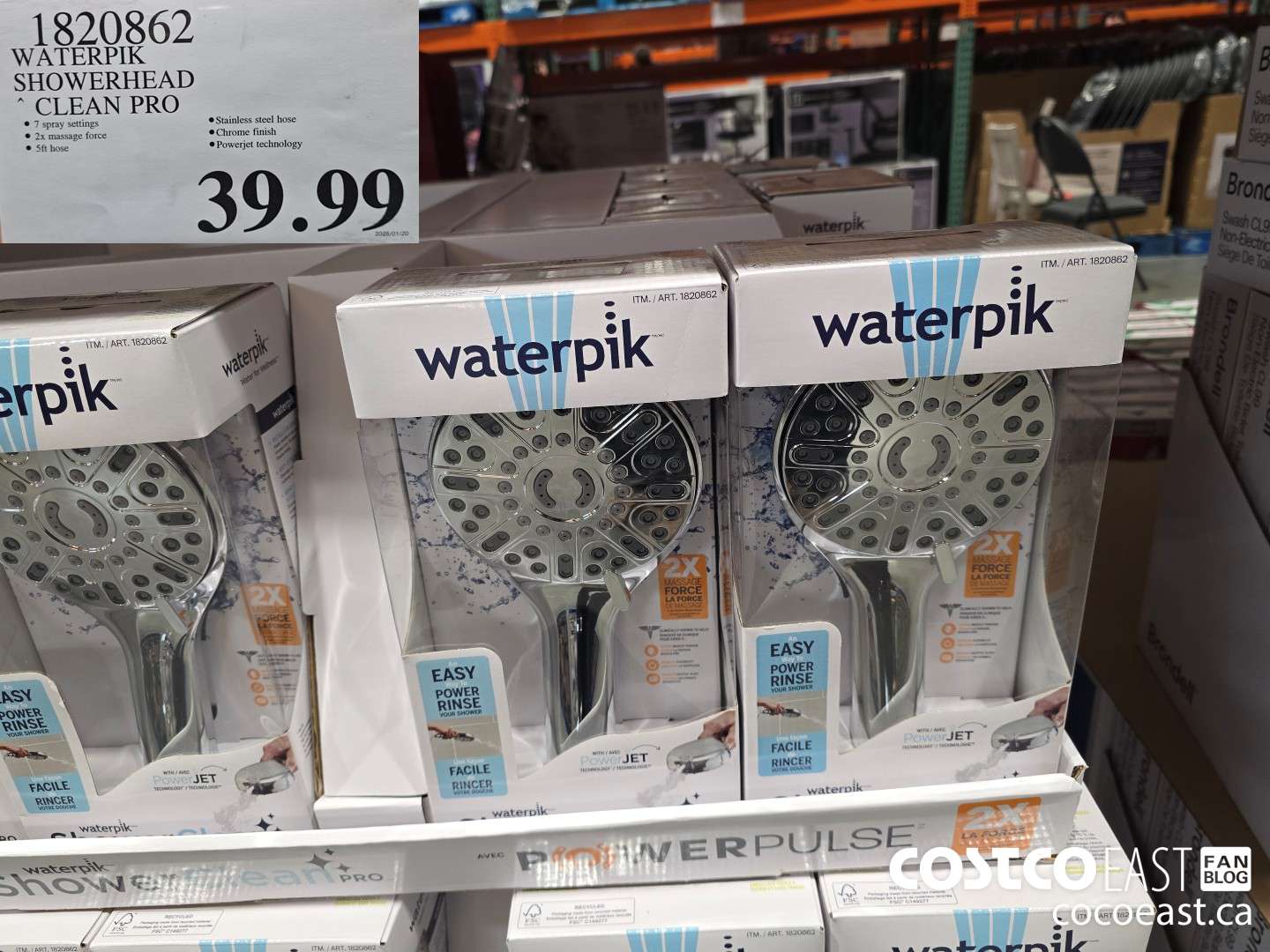 1820862 WATERPIK SHOWERHEAD CLEAN PRO $39.99
