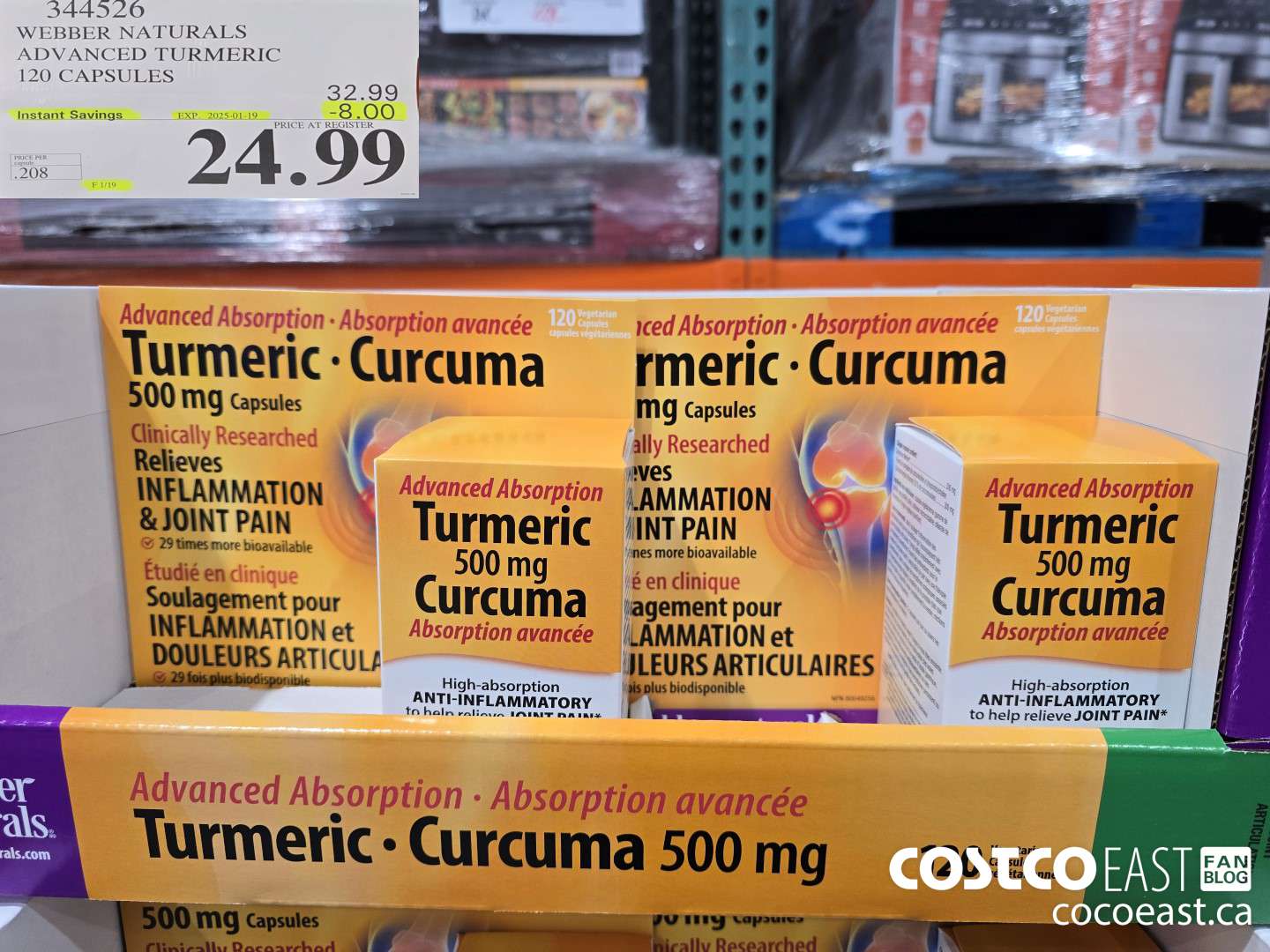 344526 WEBBER NATURALS ADVANCED TURMERIC 120 CAPSULES ($8.00 INSTANT SAVINGS EXPIRES ON 2025-01-19) $24.99