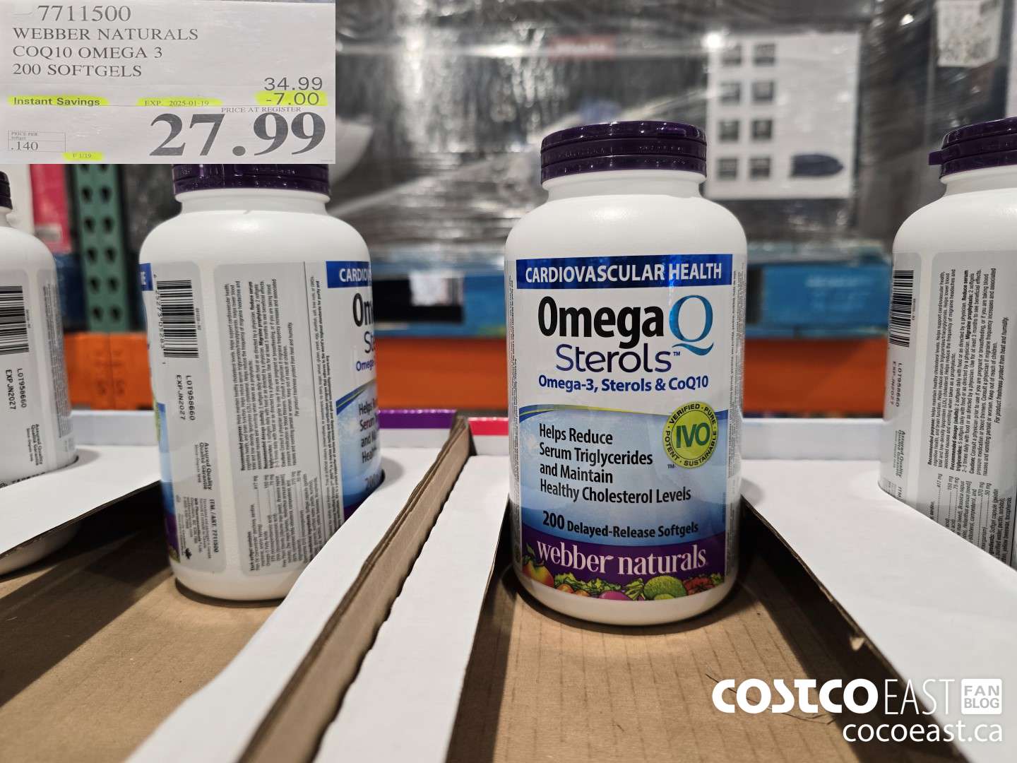 7711500 WEBBER NATURALS COQ10 OMEGA 3 200 SOFTGELS ($7.00 INSTANT SAVINGS EXPIRES ON 2025-01-19) $27.99