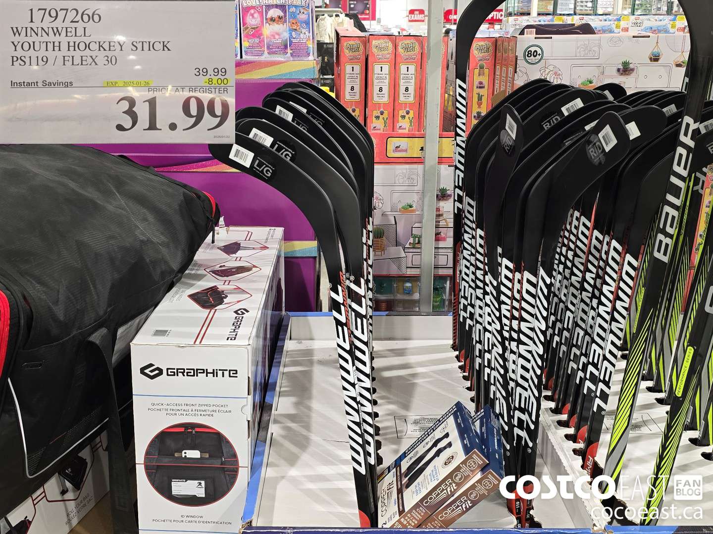 1797266 WINNWELL YOUTH HOCKEY STICK PS119./ FLEX 30 ($8.00 INSTANT SAVINGS EXPIRES ON 2025-01-26) $31.99