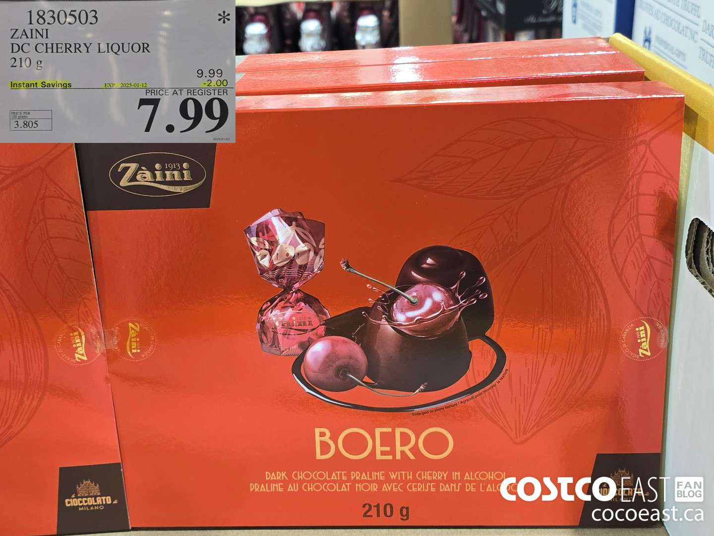 1830503 ZAINI DC CHERRY LIQUOR 210 g ($2.00 INSTANT SAVINGS EXPIRES ON 2025-01-12) $7.99
