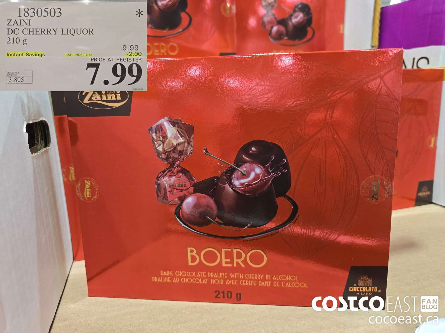 1830503 ZAINI DC CHERRY LIQUOR 210 g ($2.00 INSTANT SAVINGS EXPIRES ON 2025-01-12) $7.99