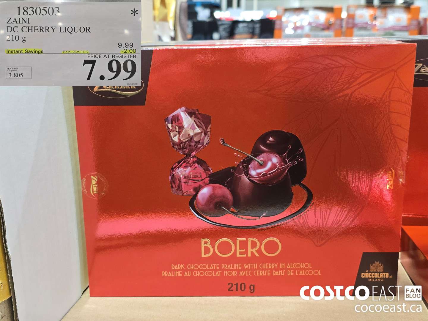 1830503 ZAINI DC CHERRY LIQUOR 210 g ($2.00 INSTANT SAVINGS EXPIRES ON 2025-01-12) $7.99