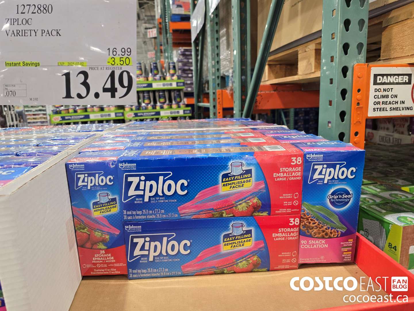 1272880 ZIPLOC VARIETY PACK ($3.50 INSTANT SAVINGS EXPIRES ON 2025-02-02) $13.49