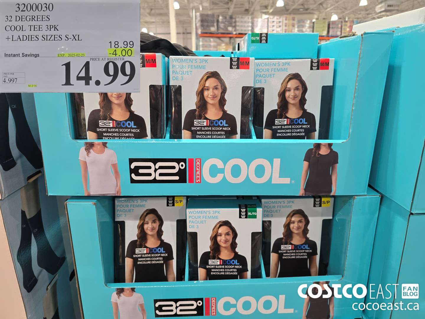 3200030 32 DEGREES COOL TEE 3PK LADIES SIZES S-XL ($4.00 INSTANT SAVINGS EXPIRES ON 2025-02-23) $14.99