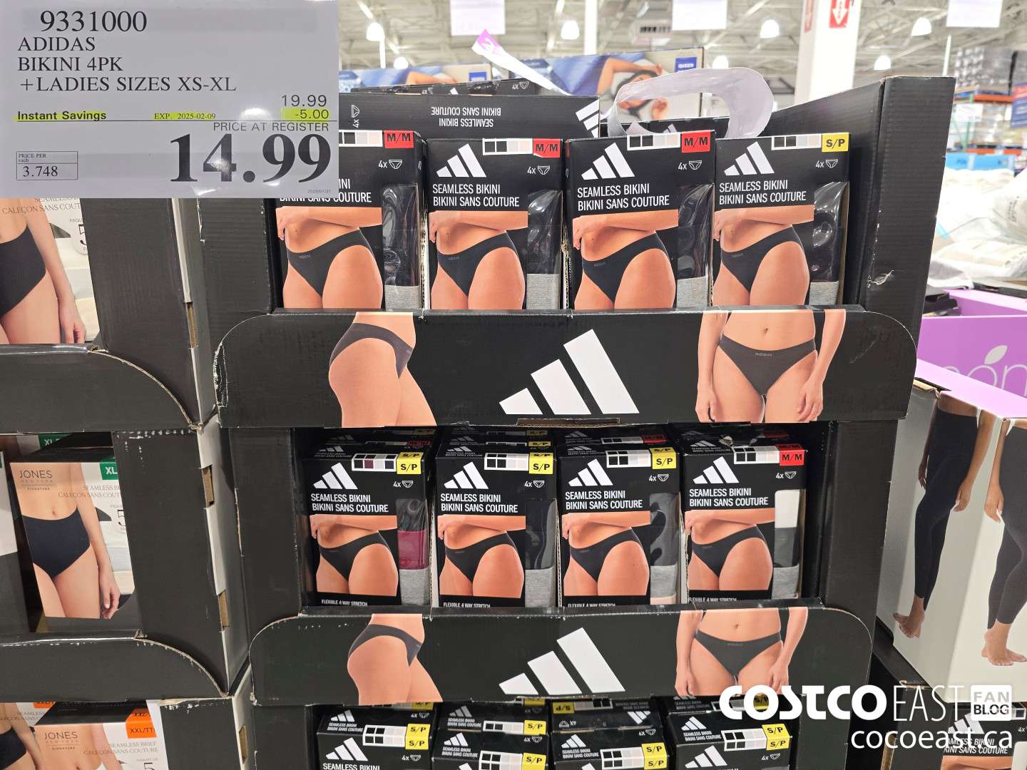 9331000 ADIDAS BIKINI 4PK +LADIES SIZES XS-XL ($5.00 INSTANT SAVINGS EXPIRES ON 2025-02-09) $14.99