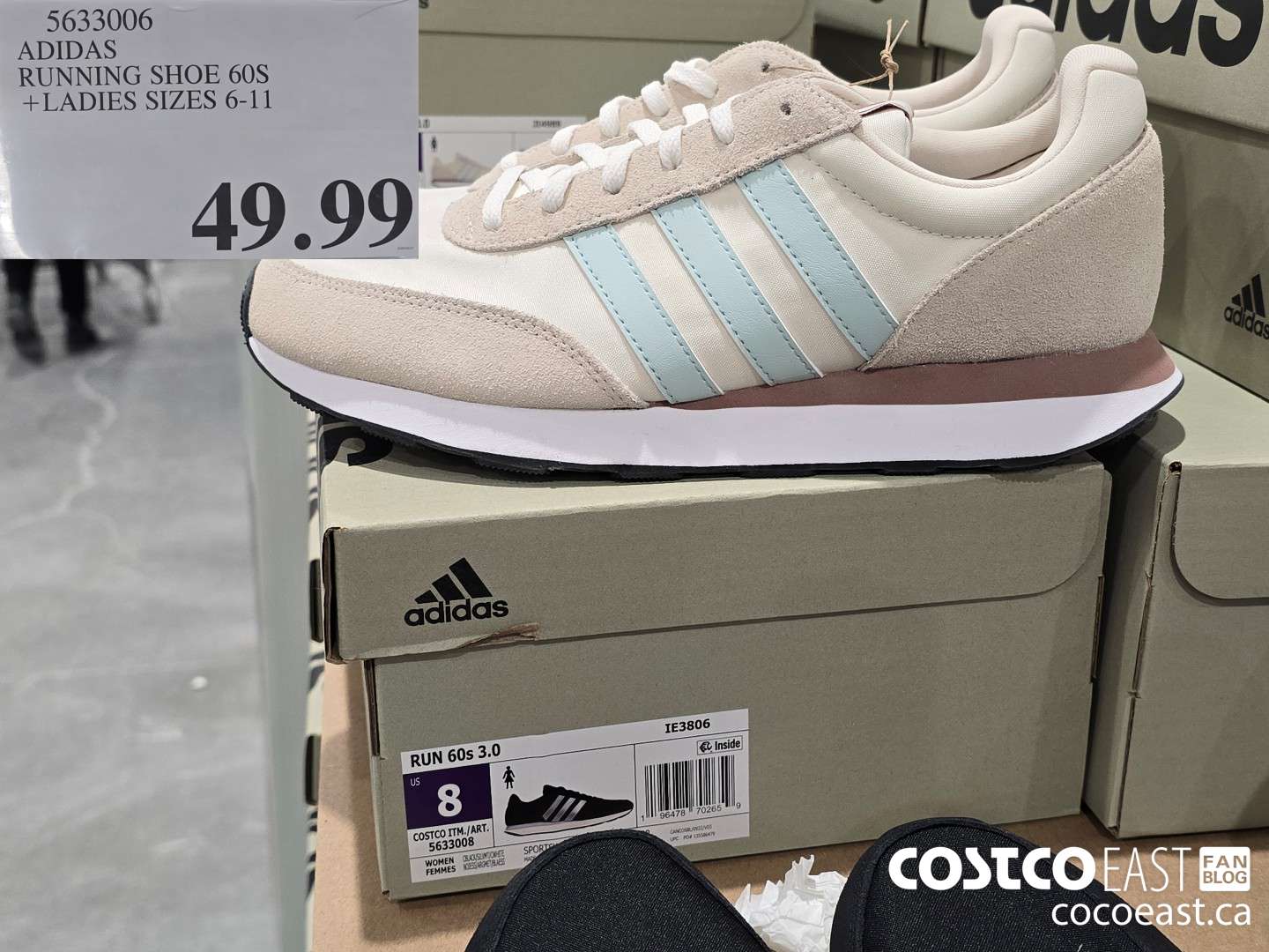 5633006 ADIDAS RUNNING SHOE 60S + LADIES SIZES 6-11 $49.99