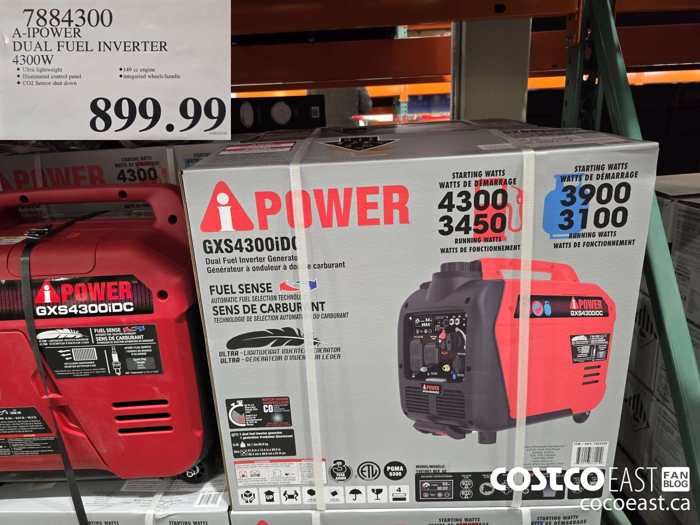 1884300 A-IPOWER DUAL FUEL INVERTER 4300W $849.99