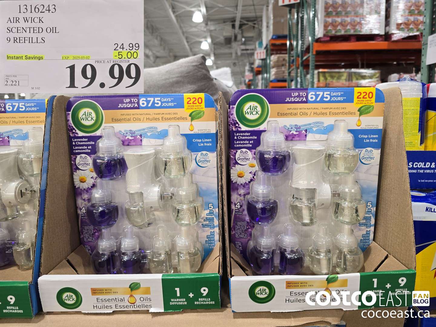 1316243 AIR WICK SCENTED OIL 9 REFILLS ($5.00 INSTANT SAVINGS EXPIRES ON 2025-03-02) $19.99