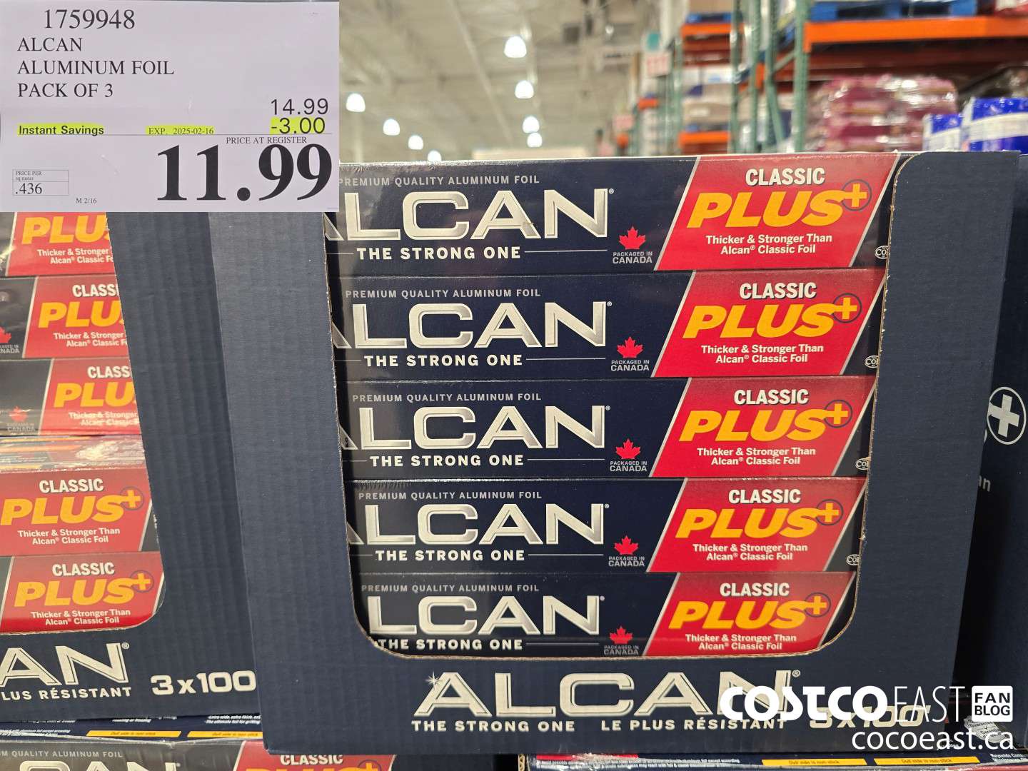 1759948 ALCAN ALUMINUM FOIL PACK OF 3 ($3.00 INSTANT SAVINGS EXPIRES ON 2025-02-16) $11.99