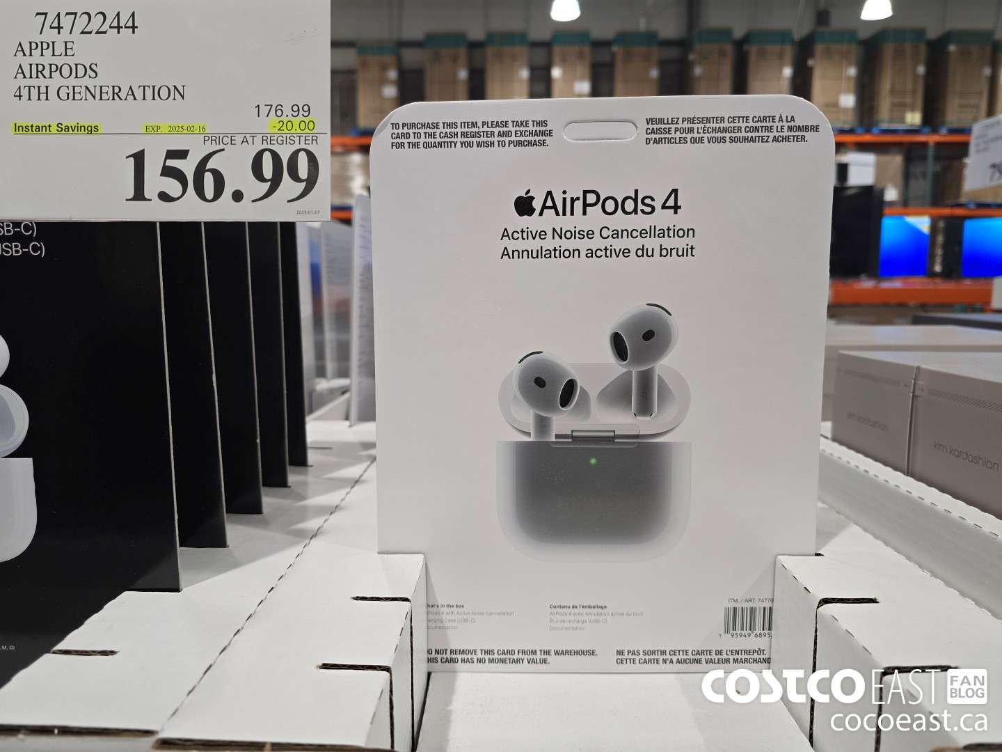 7472244 APPLE AIRPODS 4TH GENERATION ($20.00 INSTANT SAVINGS EXPIRES ON 2025-02-16) $156.99
