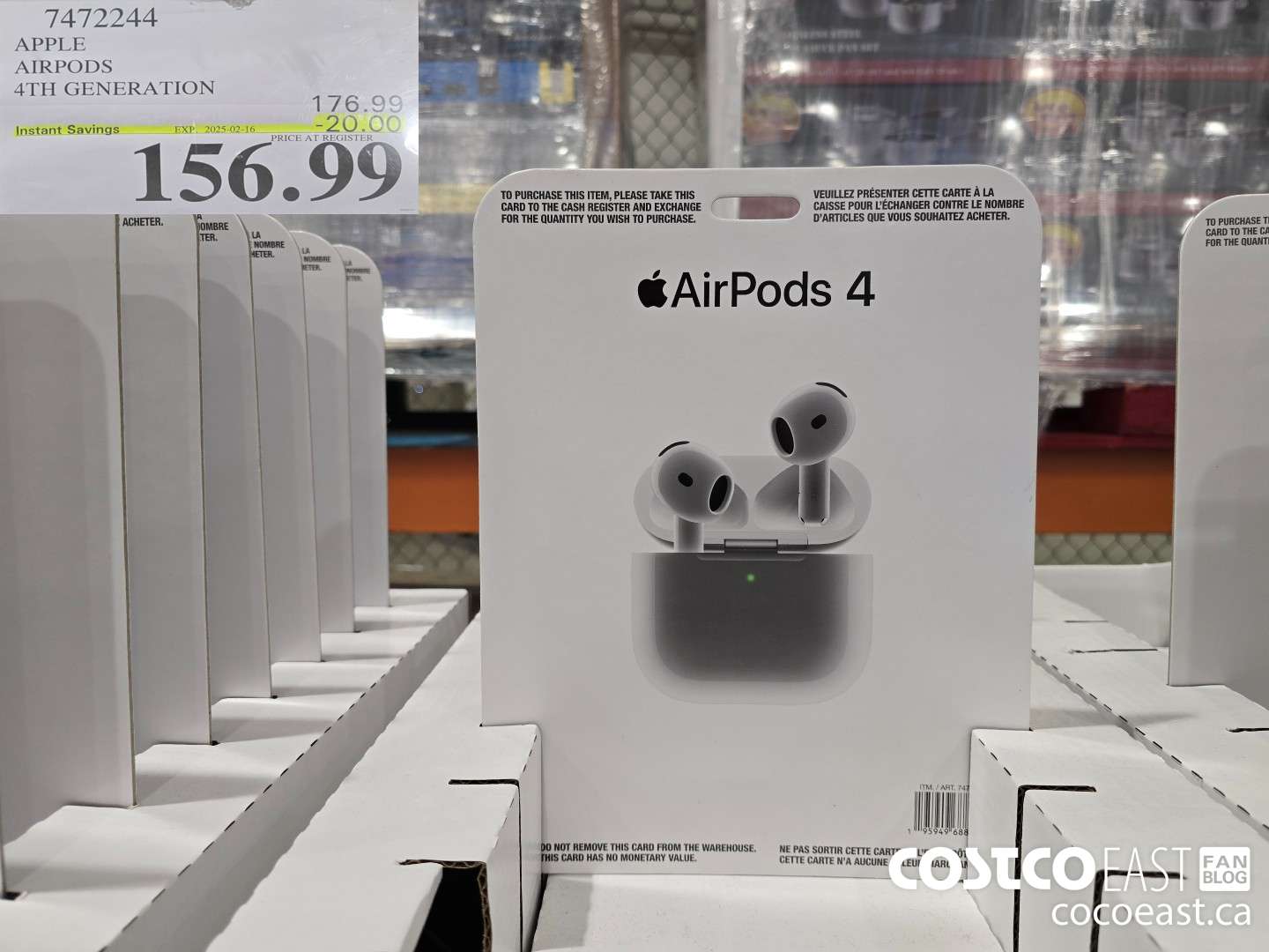 7472244 APPLE AIRPODS 4TH GENERATION ($20.00 INSTANT SAVINGS EXPIRES ON 2025-02-16) $156.99