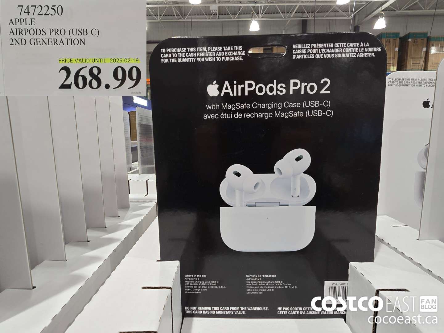 7472250 APPLE AIRPODS PRO (USB-C) 2ND GENERATION $268.99