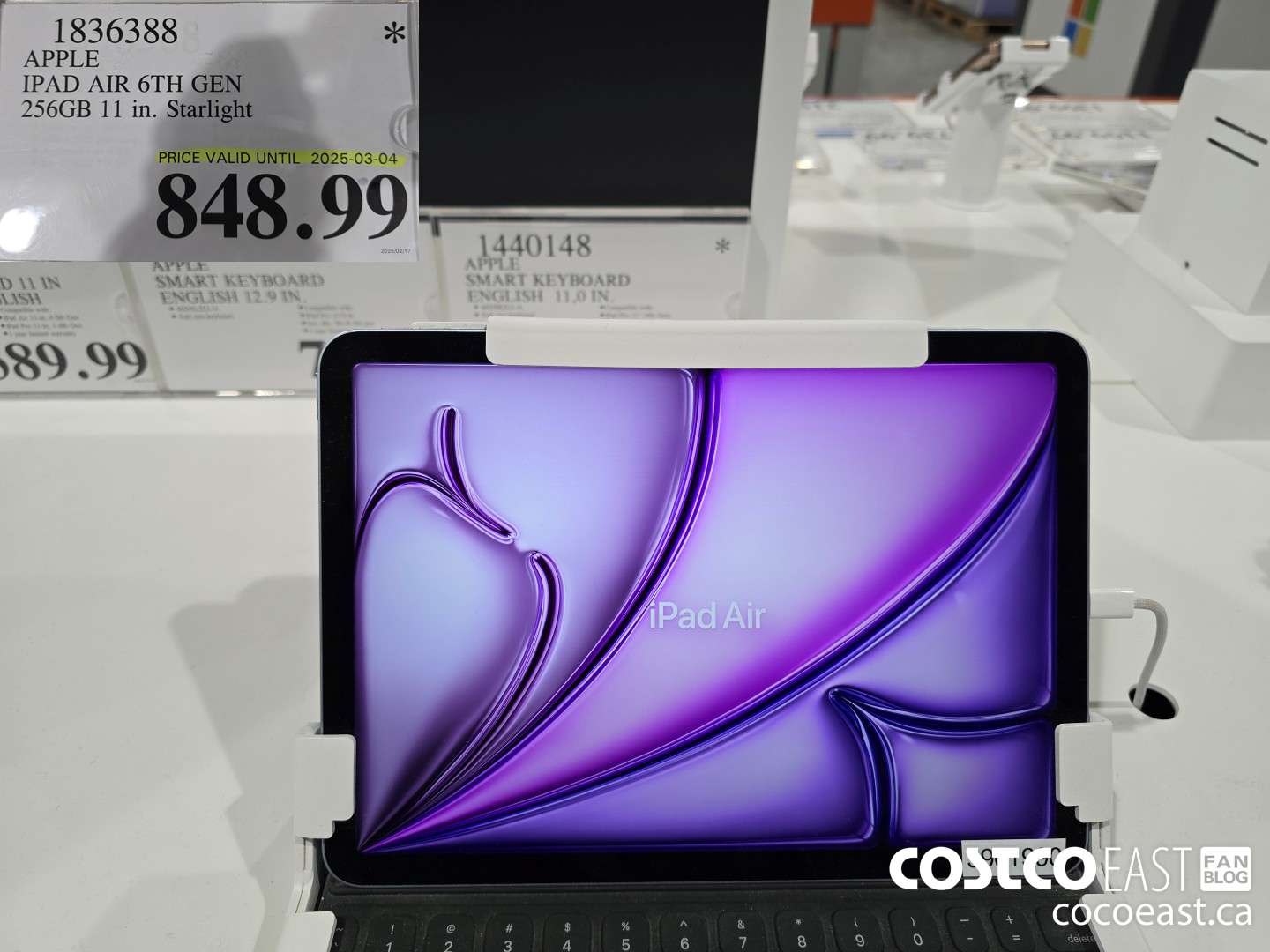 1836388 APPLE IPAD AIR 6TH GEN 256G 11 IN. STARLIGHT $848.99