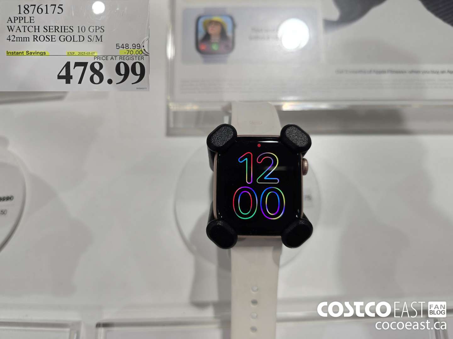 1876175 APPLE WATCH SERIES 10 GPS 42mm ROSE GOLD S/M ($70.00 INSTANT SAVINGS EXPIRES ON 2025-03-05) $478.99