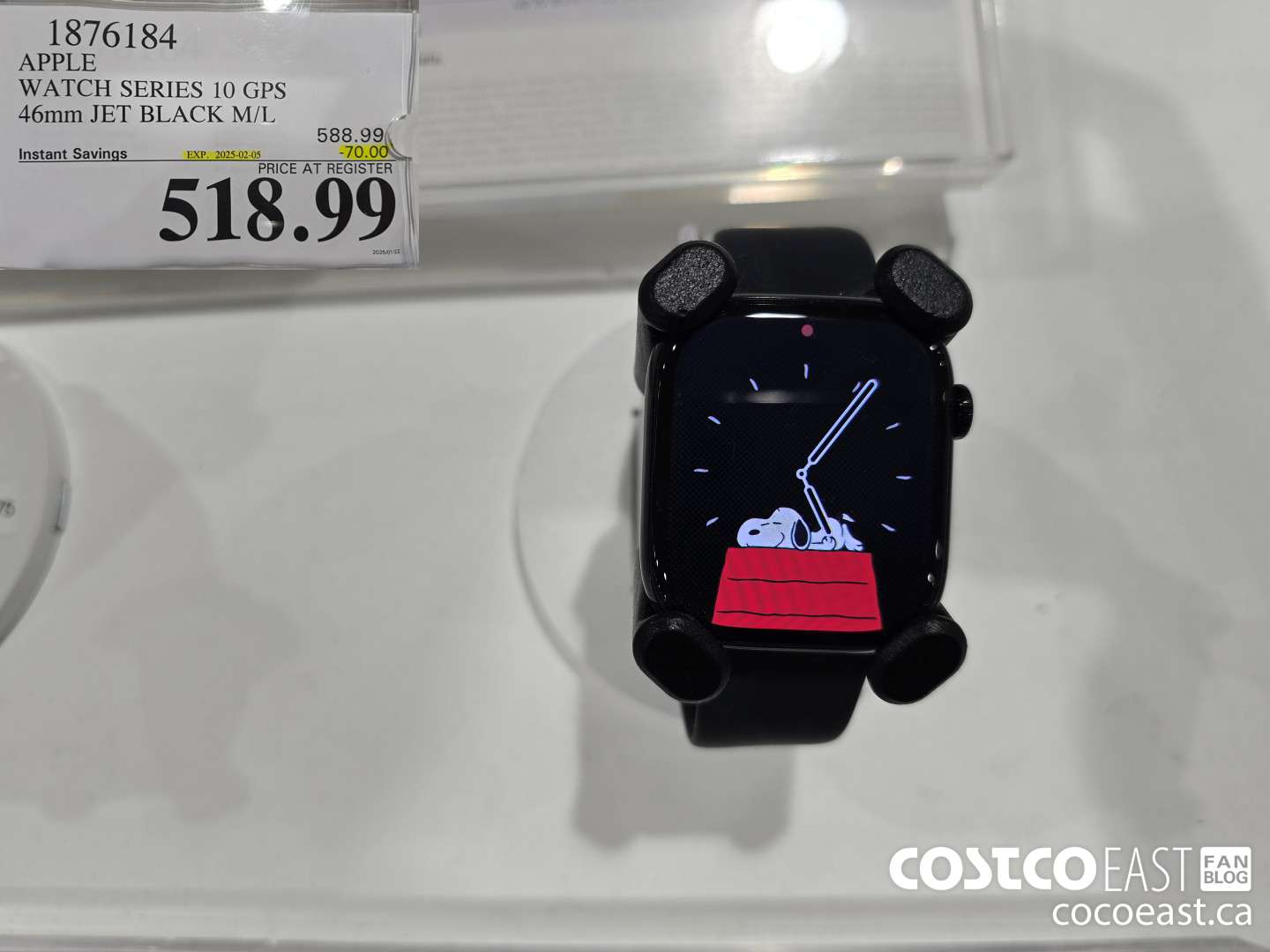 1876184 APPLE WATCH SERIES 10 GPS 46mm JET BLACK M/L ($70.00 INSTANT SAVINGS EXPIRES ON 2025-02-05) $518.99