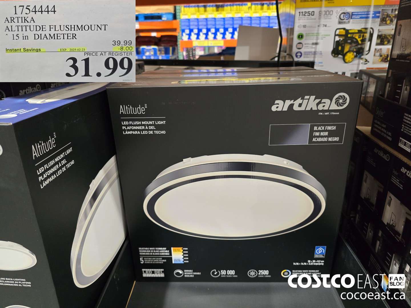 1754444 ARTIKA ALTITUDE FLUSHMOUNT 15IN. DIAMETER ($8.00 INSTANT SAVINGS EXPIRES ON 2025-02-23) $31.99