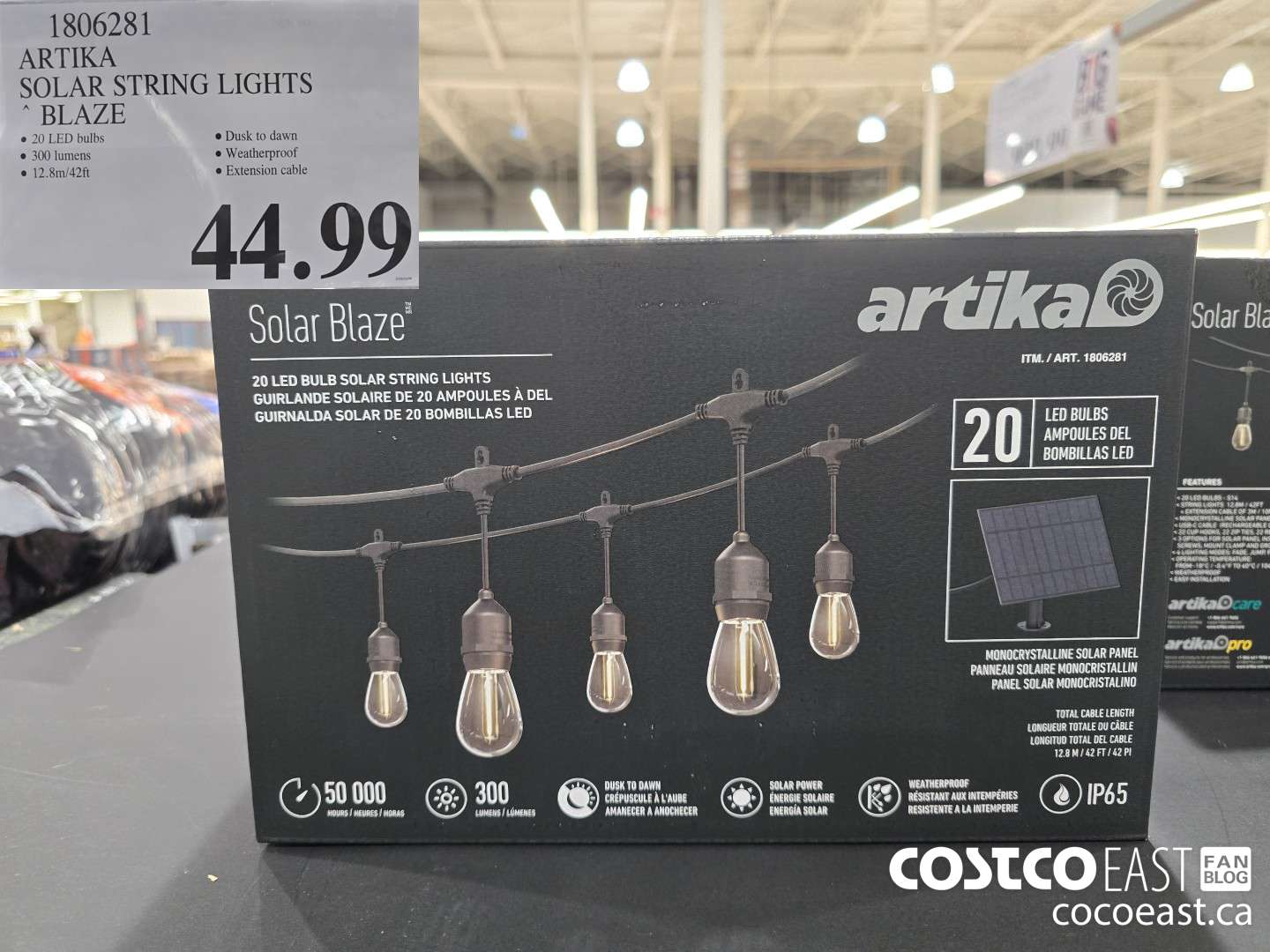 1806281 ARTIKA SOLAR STRING LIGHTS BLAZE $44.99