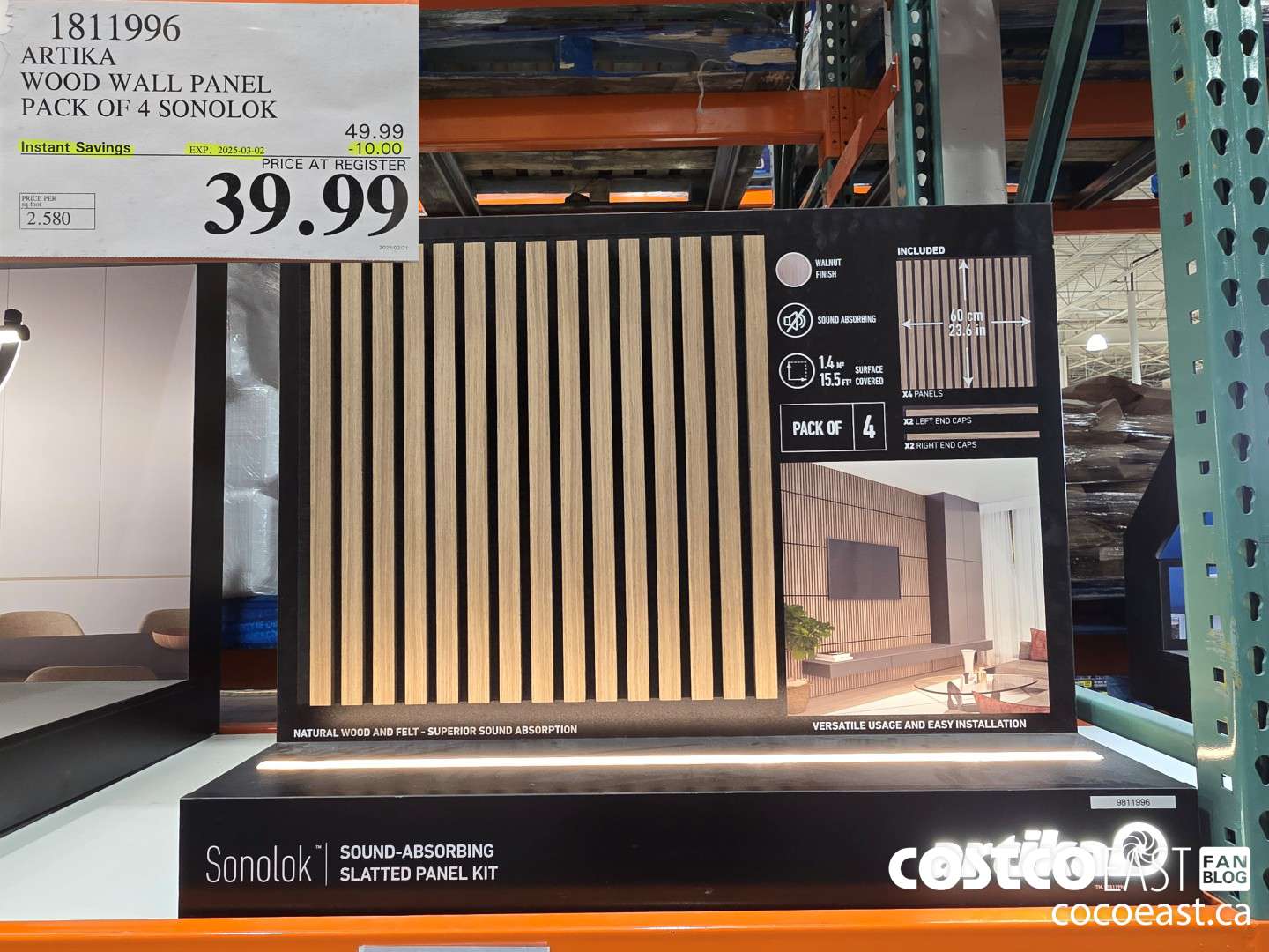 1811996 ARTIKA WOOD WALL PANEL PACK OF 4 SONOLOK ($10.00 INSTANT SAVINGS EXPIRES ON 2025-03-02) $39.99