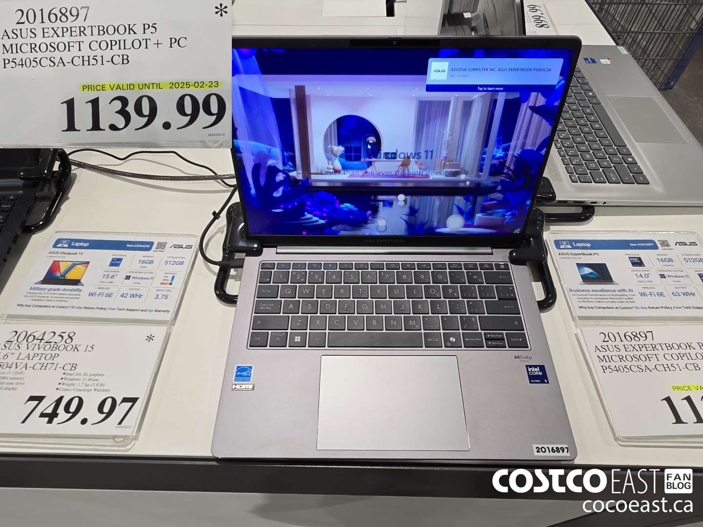 2016897 ASUS EXPERTBOOK P5 MICROSOFT COPILOT+ PC P5405CSA-CHS51-CB $1139.99