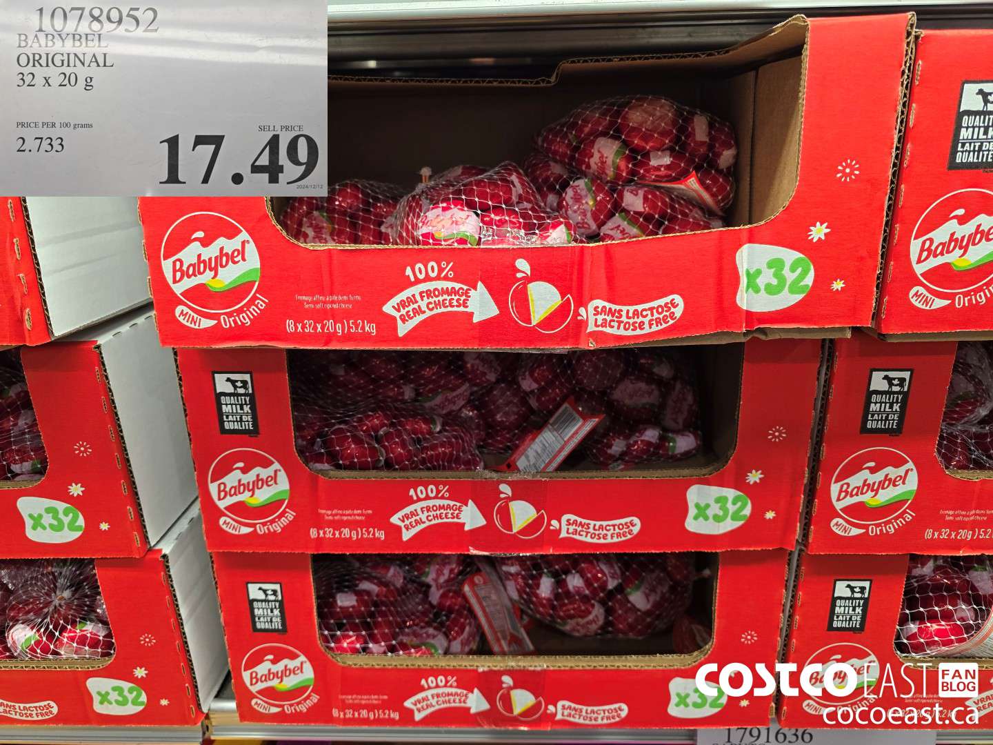 1078952 BABYBEL ORIGINAL 32x20g  $17.49