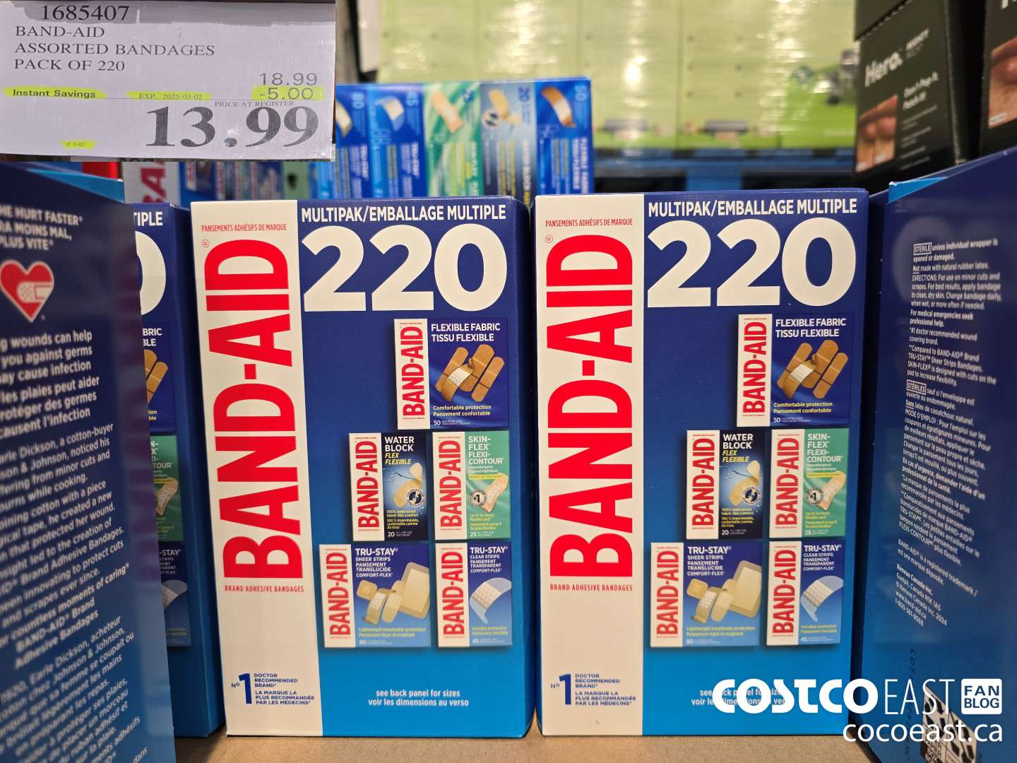 1685407 BAND-AID ASSORTED BANDAGES PACK OF 220 ($5.00 INSTANT SAVINGS EXPIRES ON 2025-03-02) $13.99