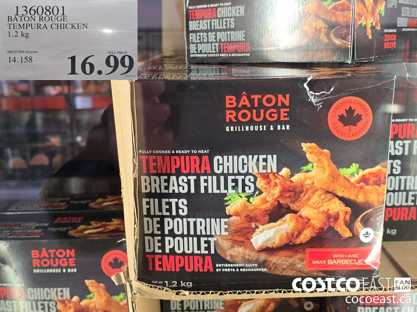 1360801 BATON ROUGE TEMPURA CHICKEN 1.2 KG $16.99