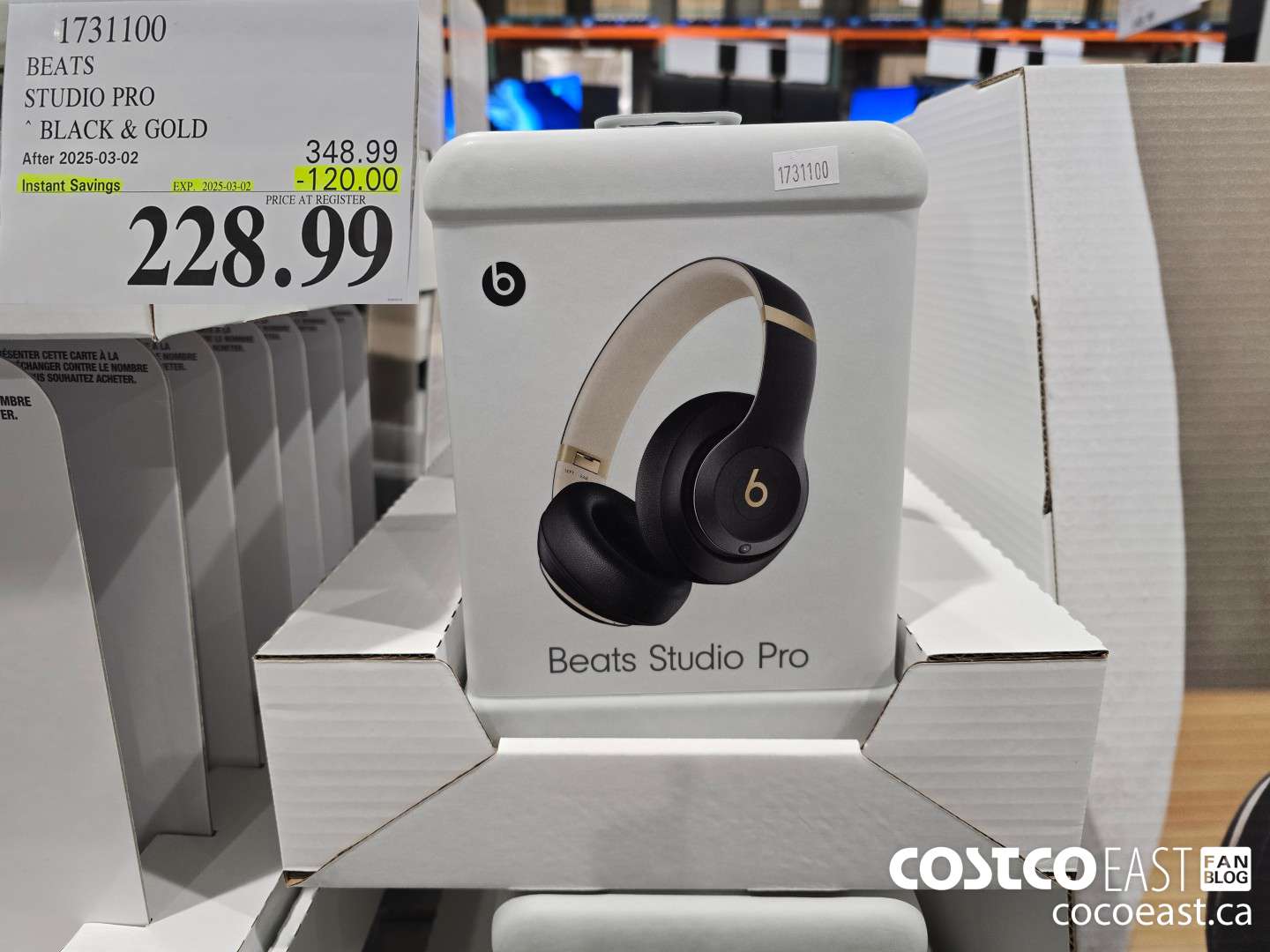 1731100 BEATS STUDIO PRO * BLACK & GOLD ($120.00 INSTANT SAVINGS EXPIRES ON 2025-03-02) $228.99