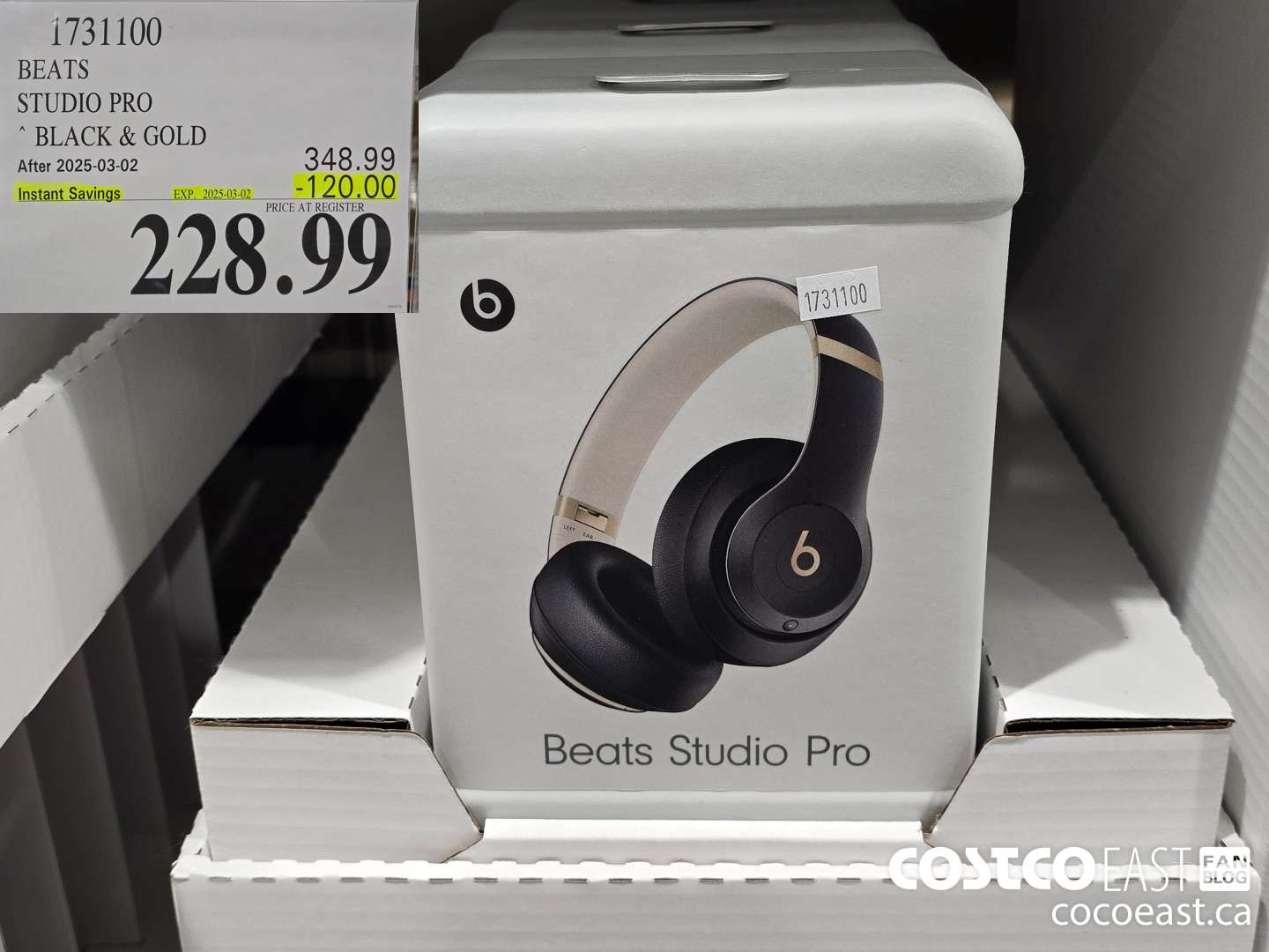 1731100 BEATS STUDIO PRO * BLACK & GOLD ($120.00 INSTANT SAVINGS EXPIRES ON 2025-03-02) $228.99