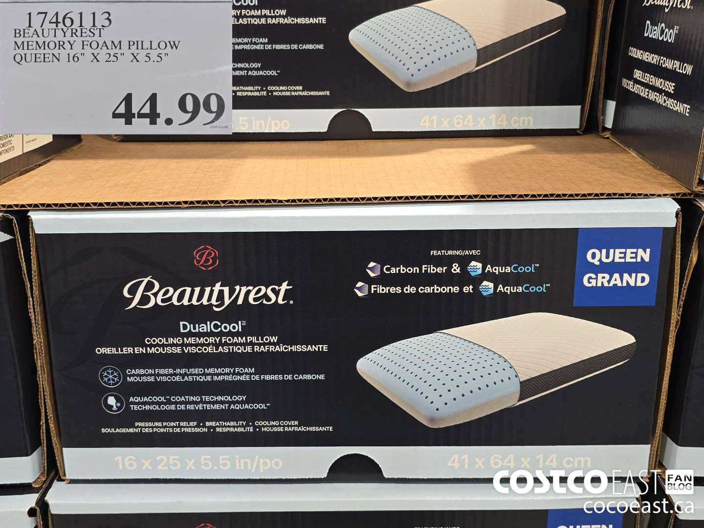 1746113 BEAUTYREST MEMORY FOAM PILLOW QUEEN 16
