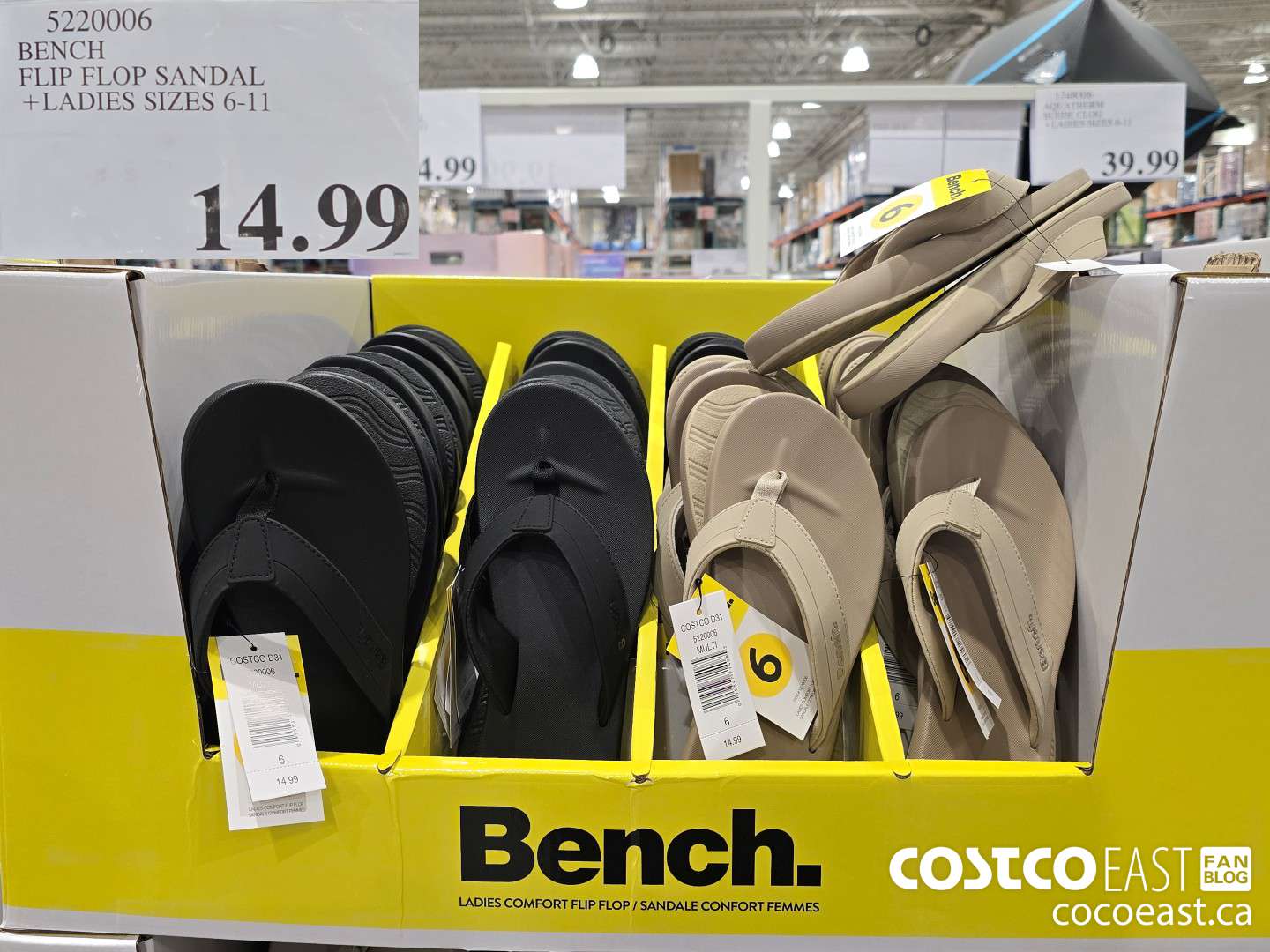 5220006 BENCH FLIP FLOP SANDAL +LADIES SIZES 6-11 $14.99