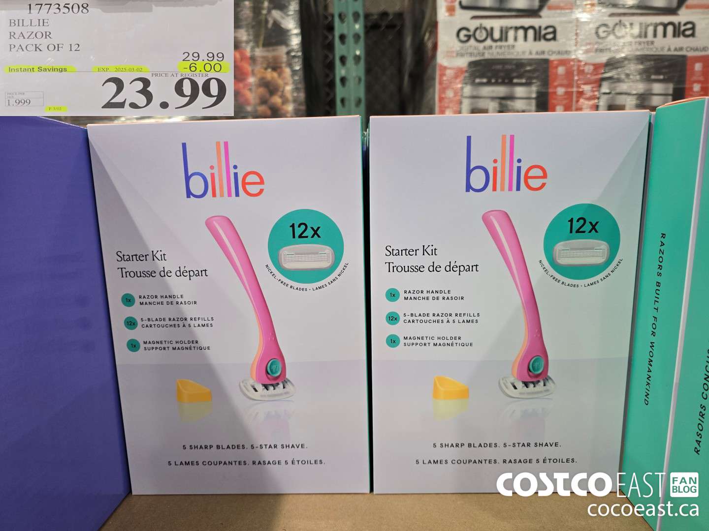 1773508 BILLIE RAZOR PACK OF 12 ($6.00 INSTANT SAVINGS EXPIRES ON 2025-03-02) $23.99