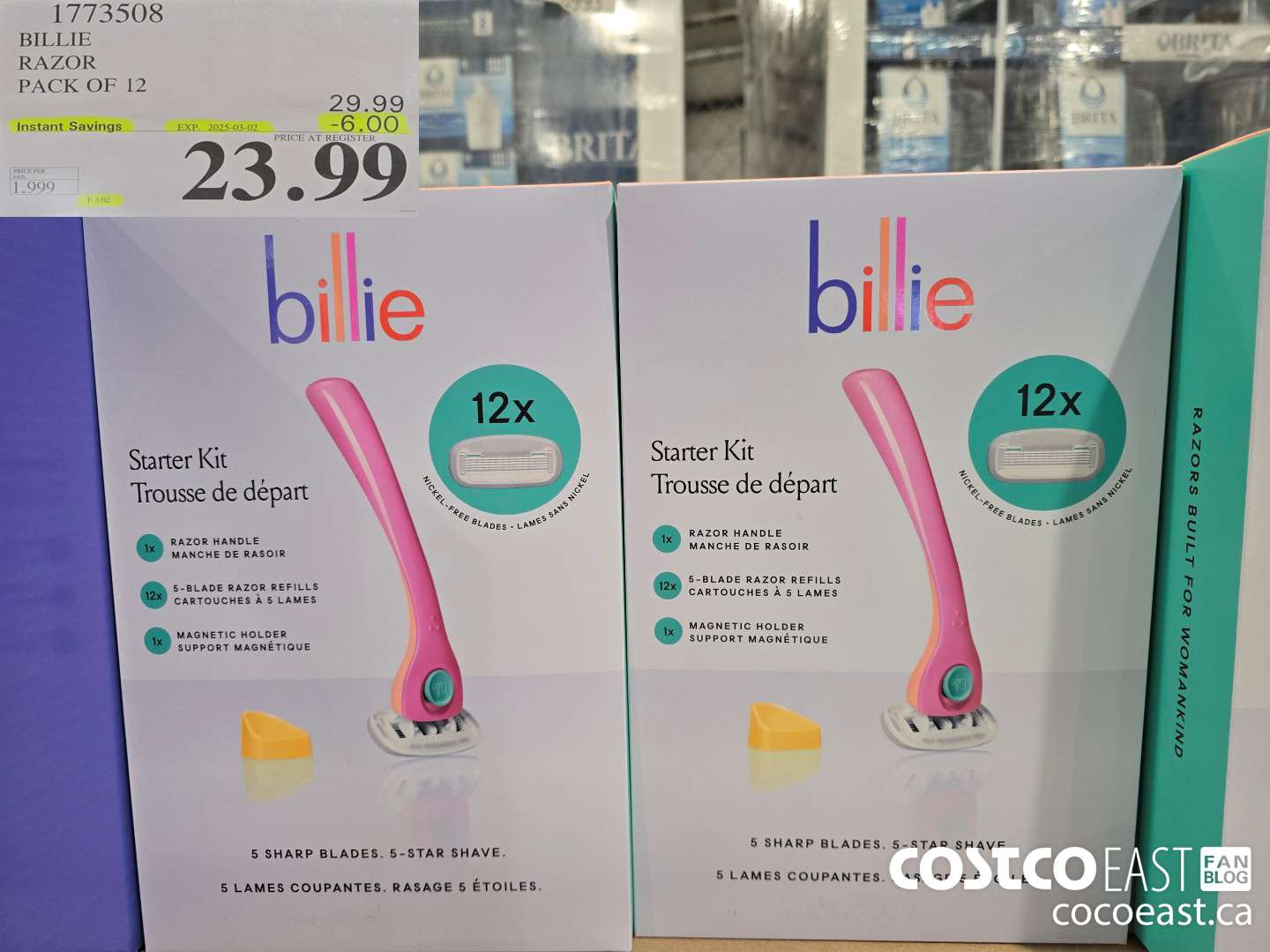1773508 BILLIE RAZOR PACK OF 12 ($6.00 INSTANT SAVINGS EXPIRES ON 2025-03-02) $23.99