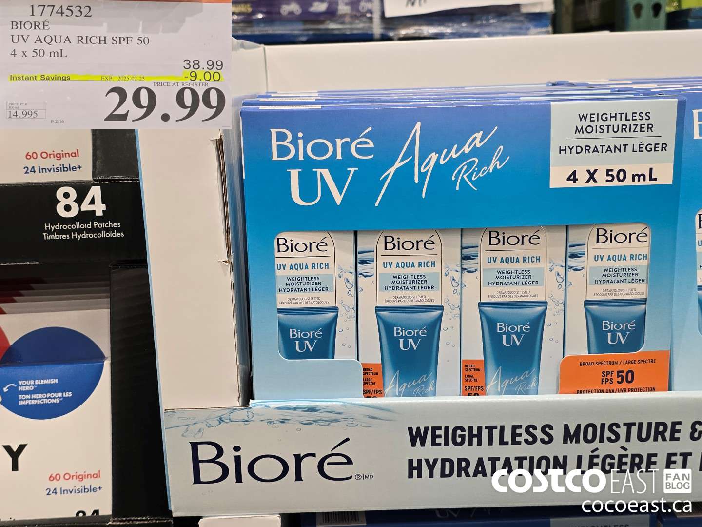 1774532 BIORE UV AQUA RICH SPF 50 4 x 50 ML ($9.00 INSTANT SAVINGS EXPIRES ON 2025-02-23) $29.99