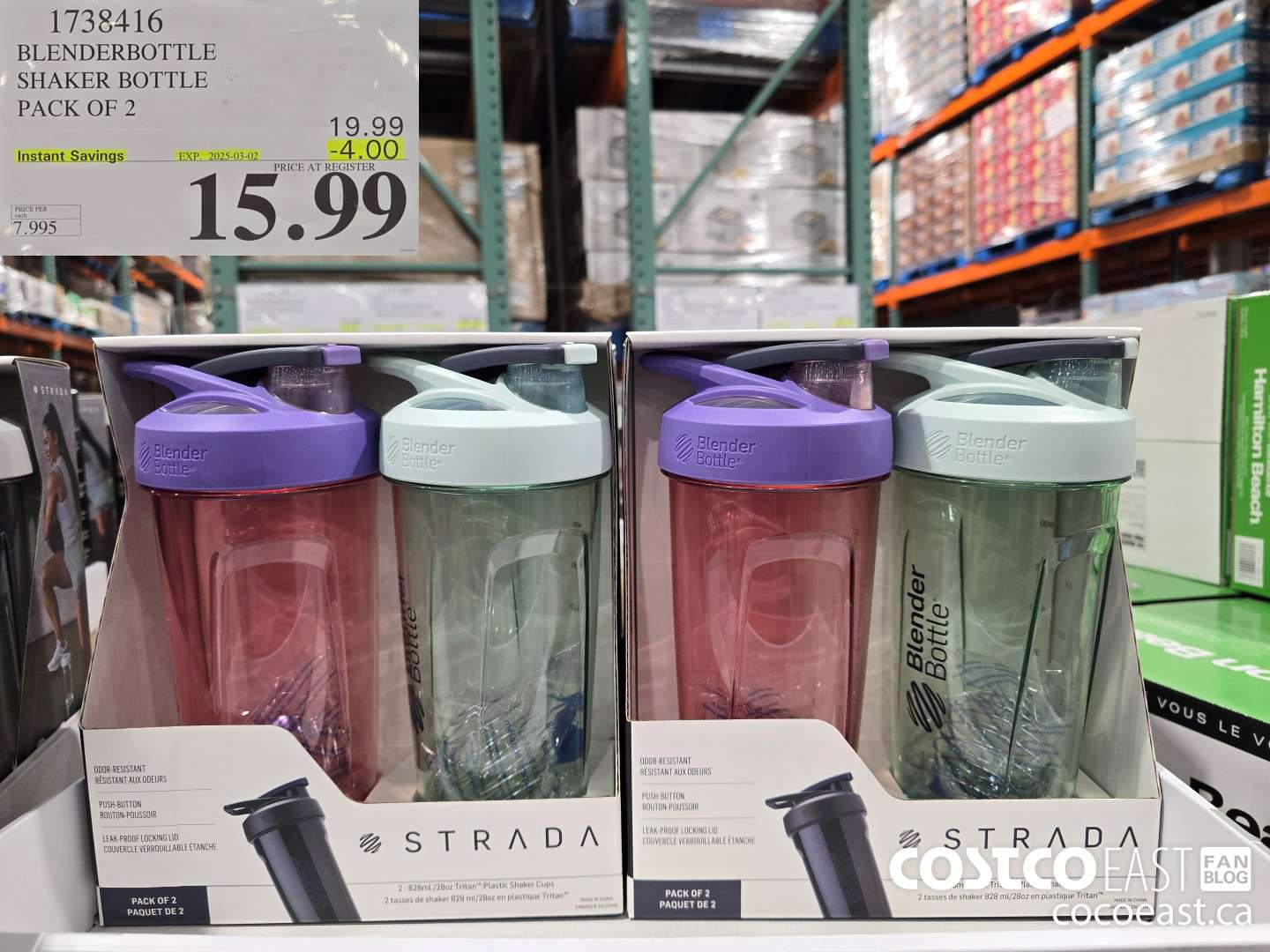 1738416 BLENDERBOTTLE SHAKER BOTTLE PACK OF 2 ($4.00 INSTANT SAVINGS EXPIRES ON 2025-03-02) $15.99