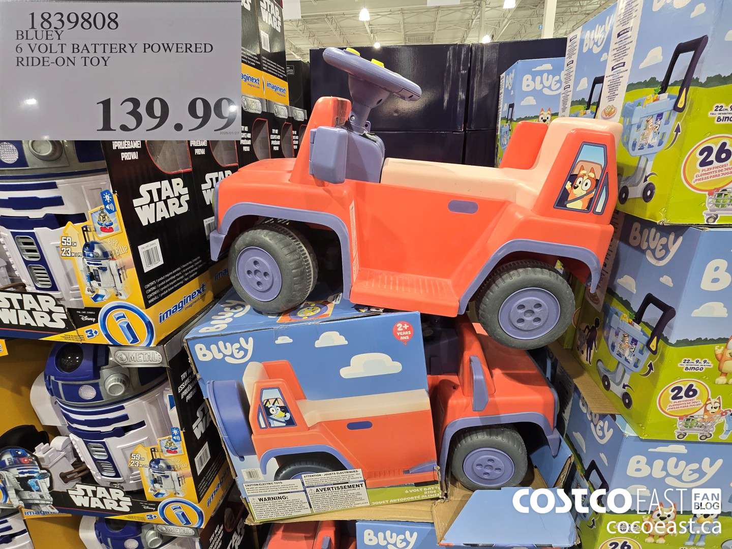 1839808 BLUEY 6 VOLT BATTERY POWERED RIDE-ON TOY $139.99