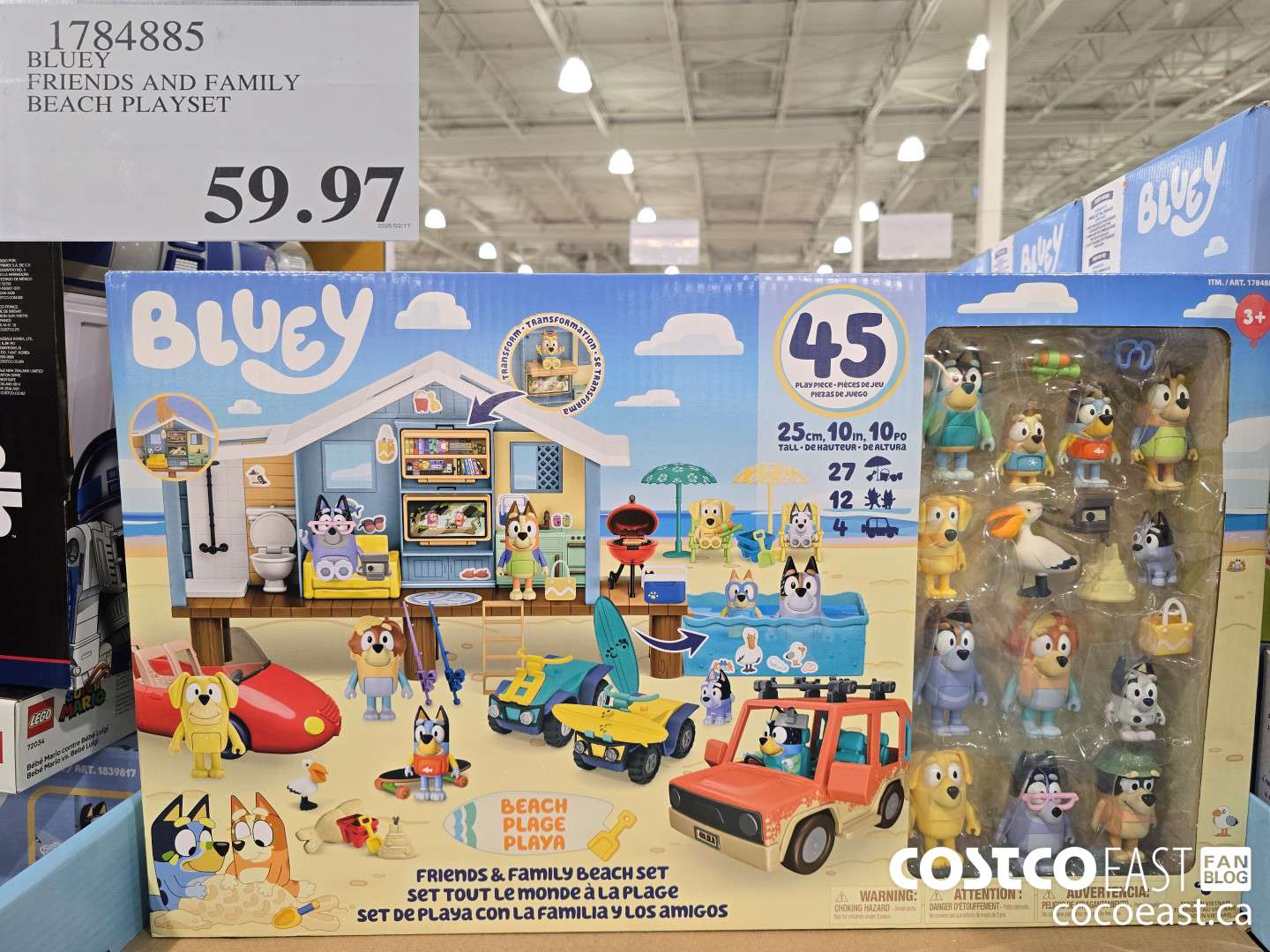 1784885 BLUEY FRIENDS AND FAMILY BEACH PLAYSET $59.97