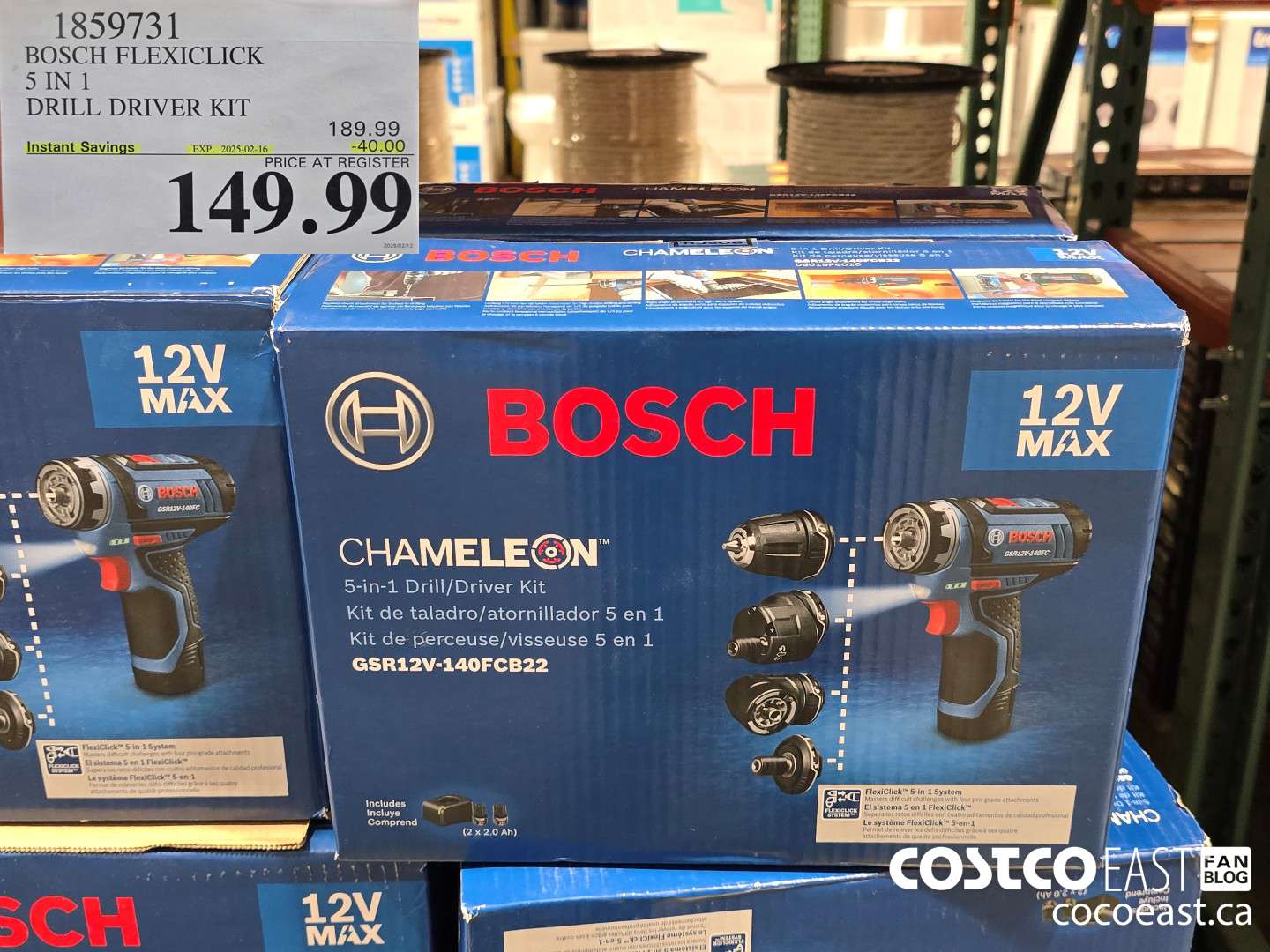 1859731 BOSCH FLEXICLICK 5 - IN - 1 DRILL DRIVER KIT ($40.00 INSTANT SAVINGS EXPIRES ON 2025-02-16) $149.99