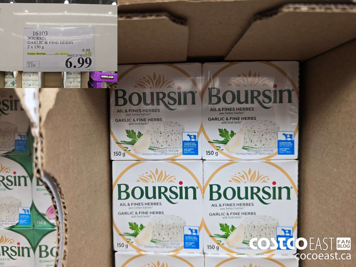 16103 BOURSIN GARLIC & FINE HERBS 2 X 150 G ($2.00 INSTANT SAVINGS EXPIRES ON 2025-02-19) $6.99