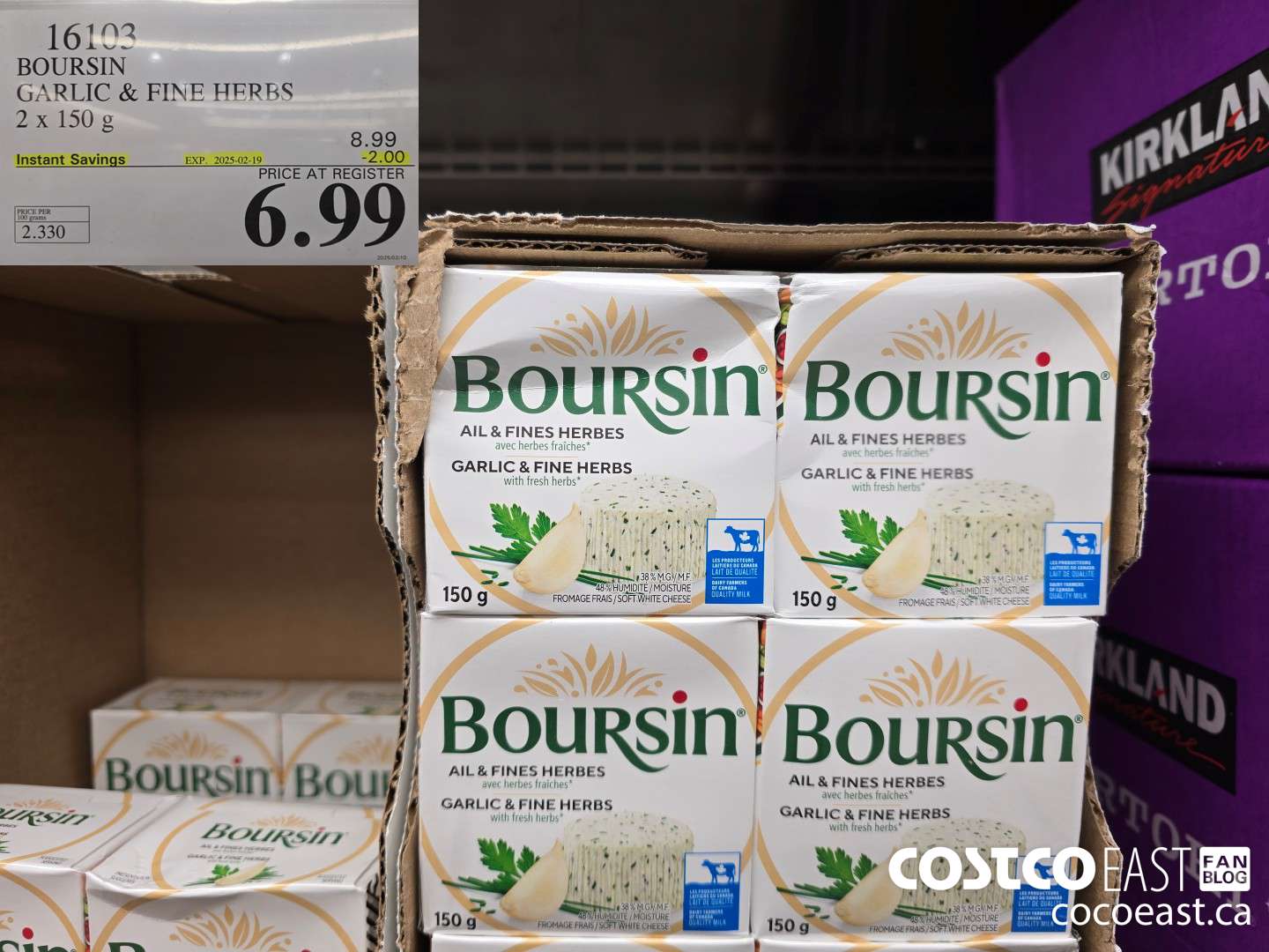 16103 BOURSIN GARLIC & FINE HERBS 2 X 150 G ($2.00 INSTANT SAVINGS EXPIRES ON 2025-02-19) $6.99