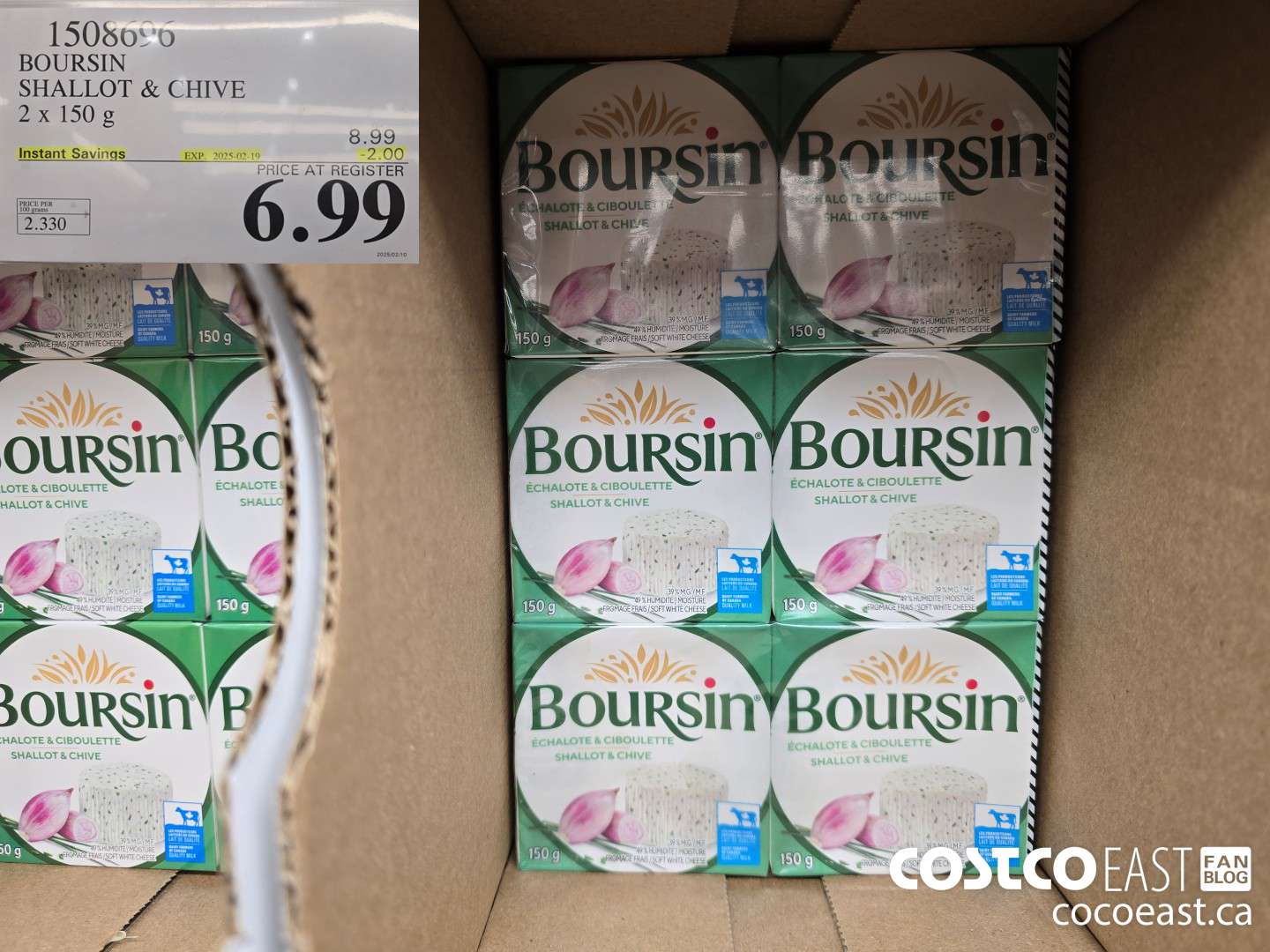 1508696 BOURSIN SHALLOT & CHIVE 2 X 150 G ($2.00 INSTANT SAVINGS EXPIRES ON 2025-02-19) $6.99