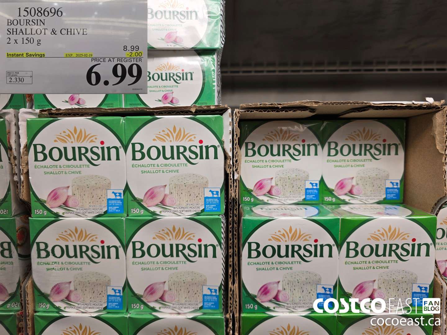 1508696 BOURSIN SHALLOT & CHIVE 2 X 150 G ($2.00 INSTANT SAVINGS EXPIRES ON 2025-02-19) $6.99