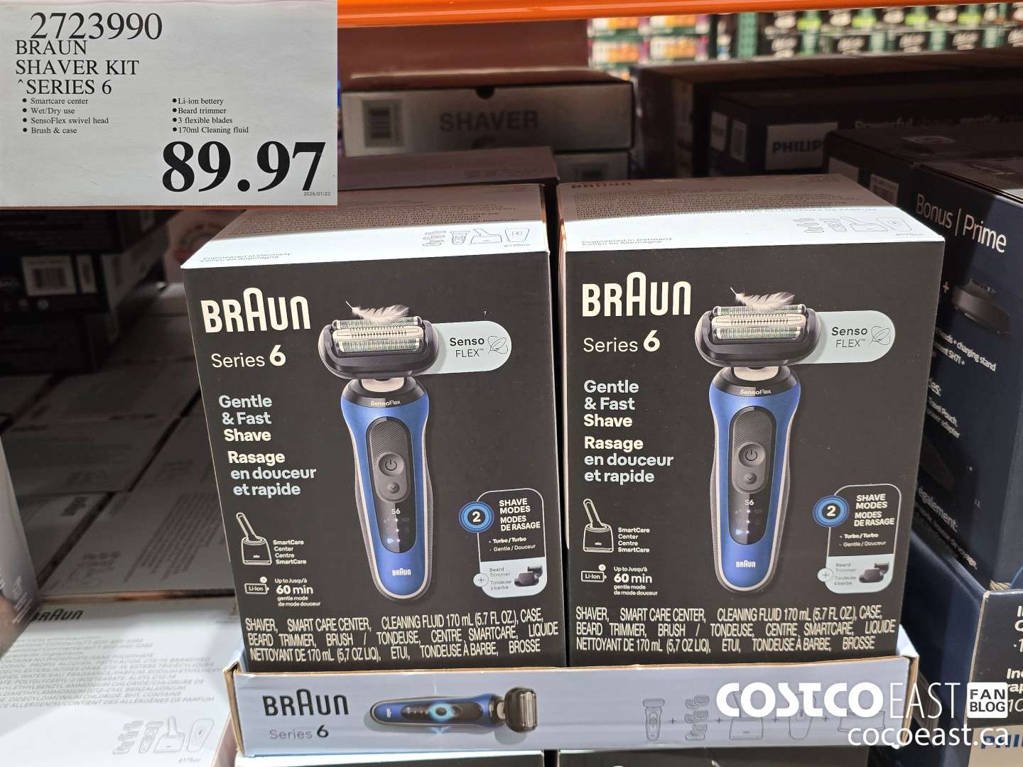 2123990 BRAUN SHAVER KIT SERIES 6 $89.97