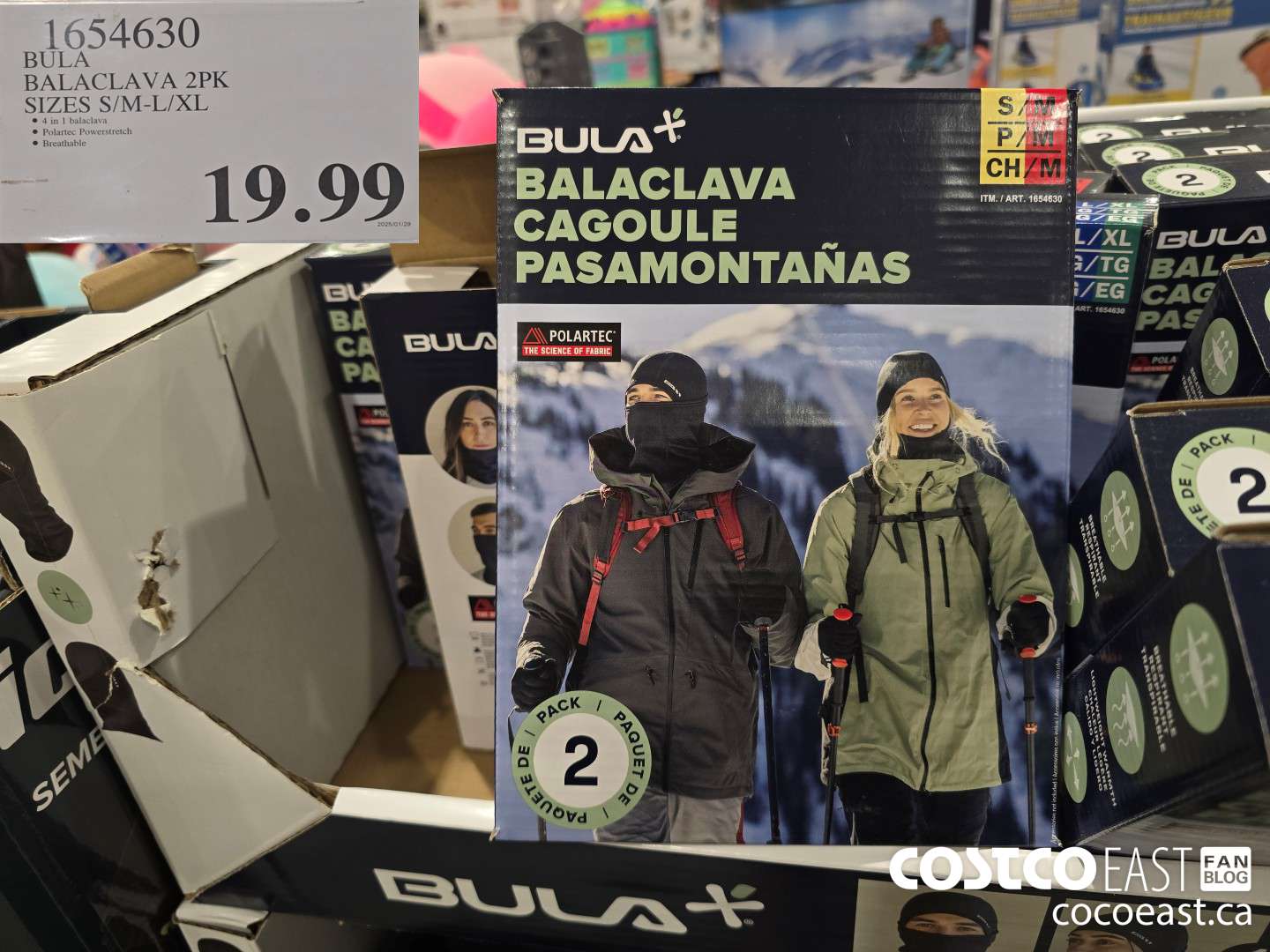 1654630 BULA BALACLAVA 2PK SIZES S/M-L/XL $19.99