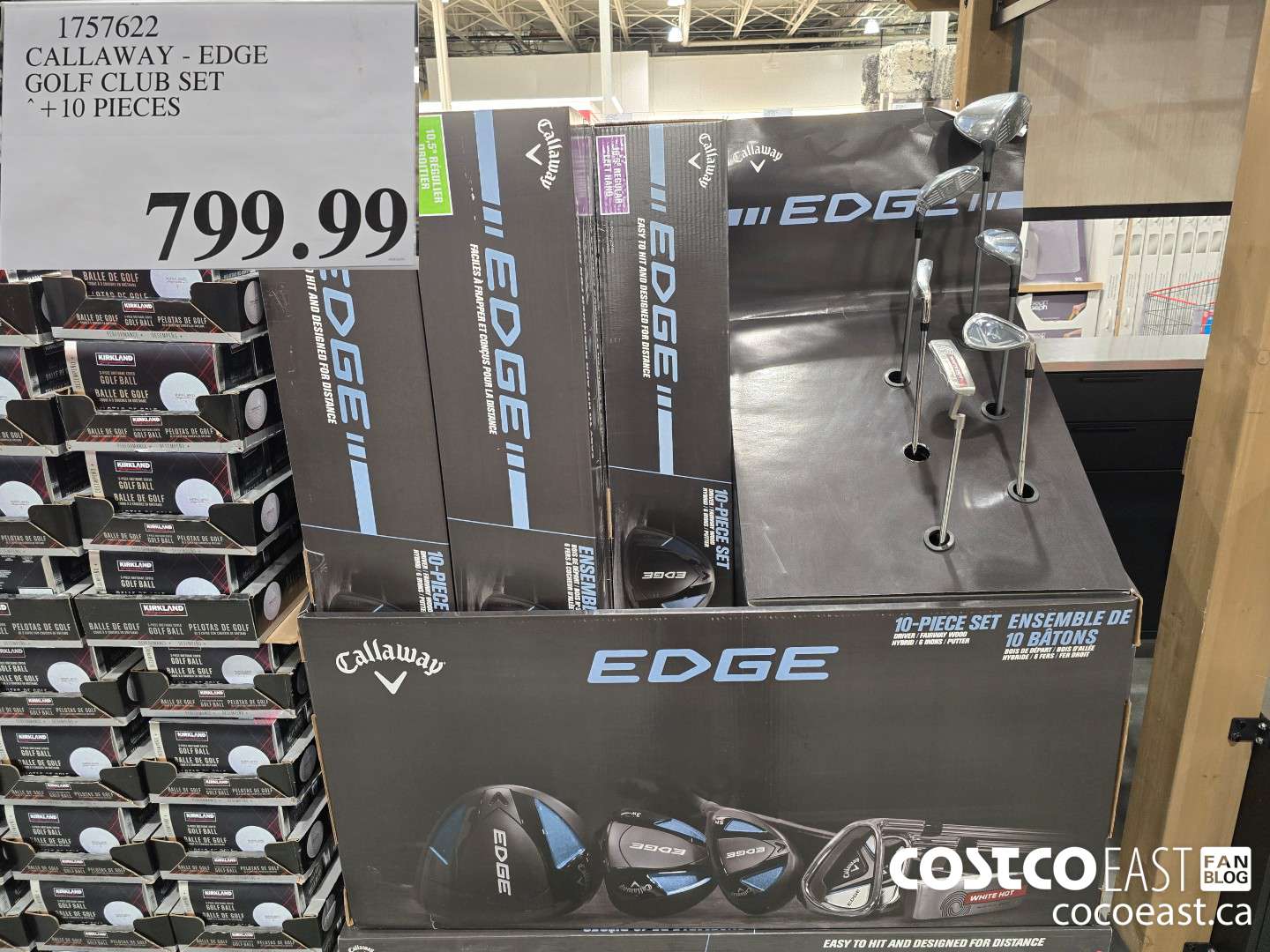 1757622 CALLAWAY- EDGE GOLF CLUB SET +10 PIECE $799.99