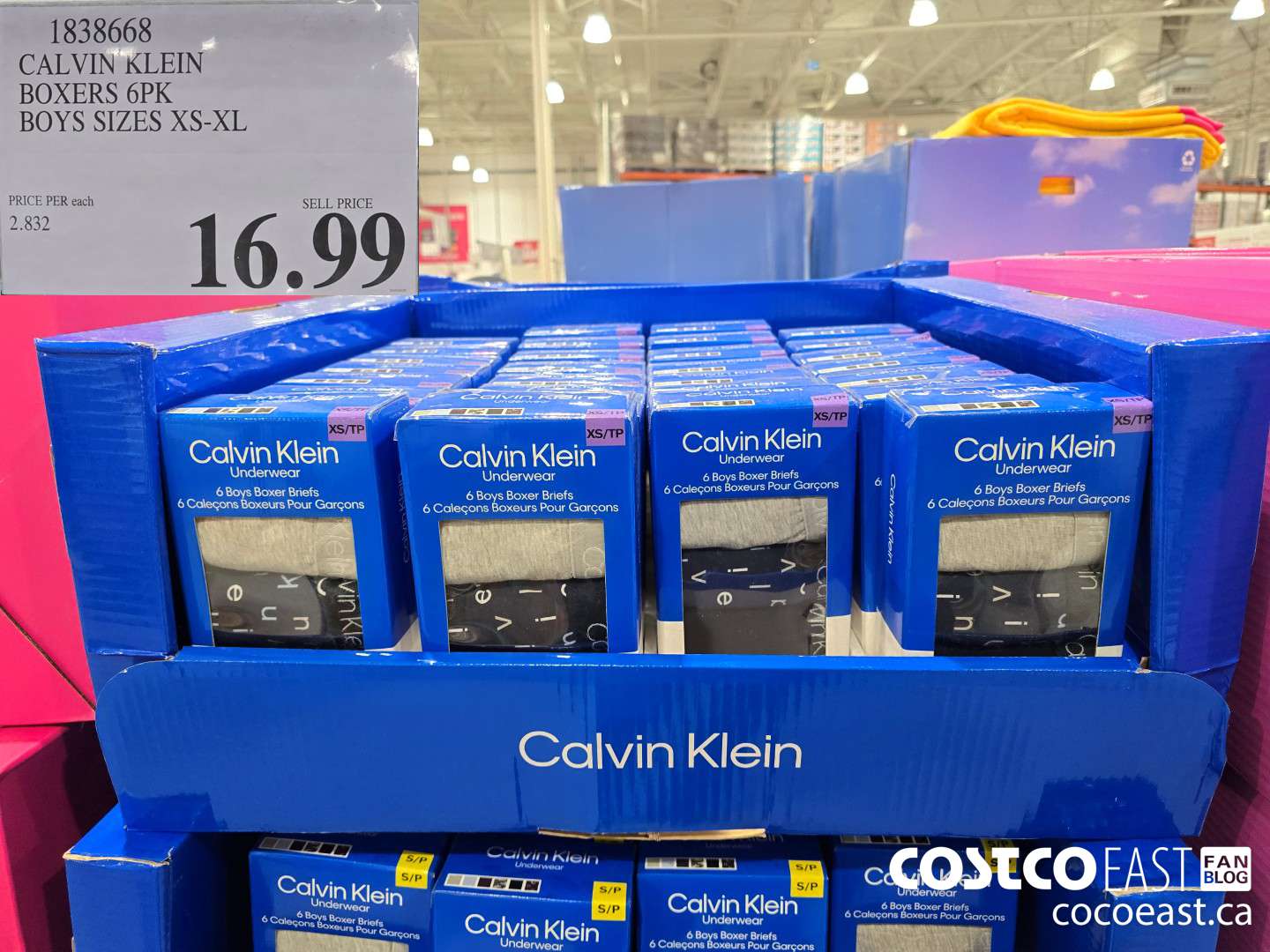 1838668 CALVIN KLEIN BOXERS 6PK BOYS SIZES XS-XL $16.99