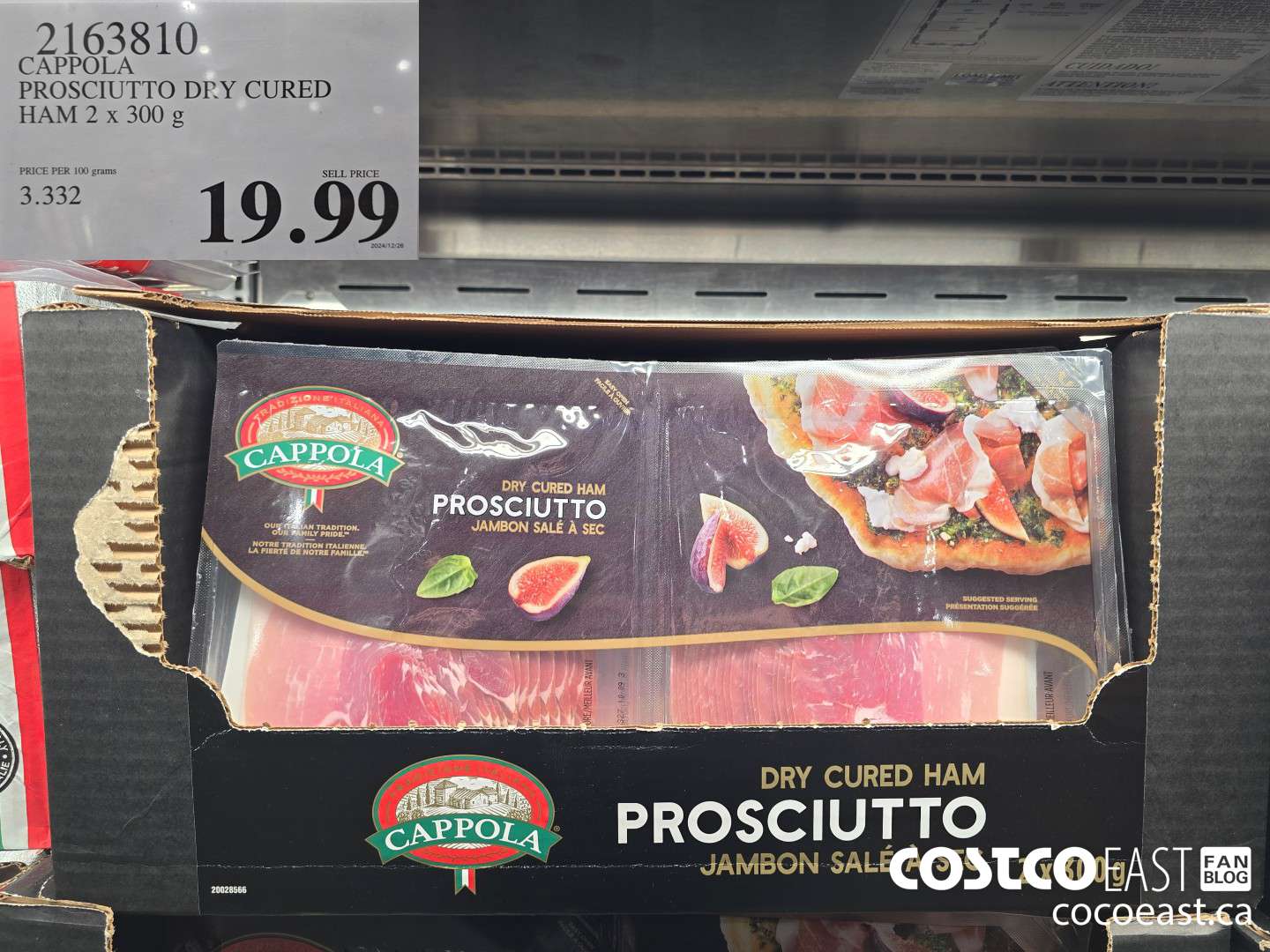 2163810 CAPPOLA PROSCIUTTO DRY CURED HAM 2 x 300 g $19.99