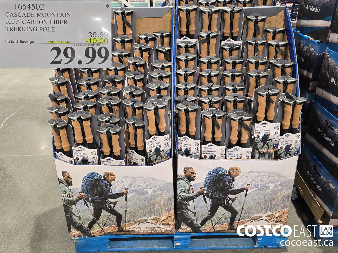 1654502 CASCADE MOUNTAIN 100% CARBON FIBRE TREKKING POLE ($10.00 INSTANT SAVINGS EXPIRES ON 2025-02-16) $29.99